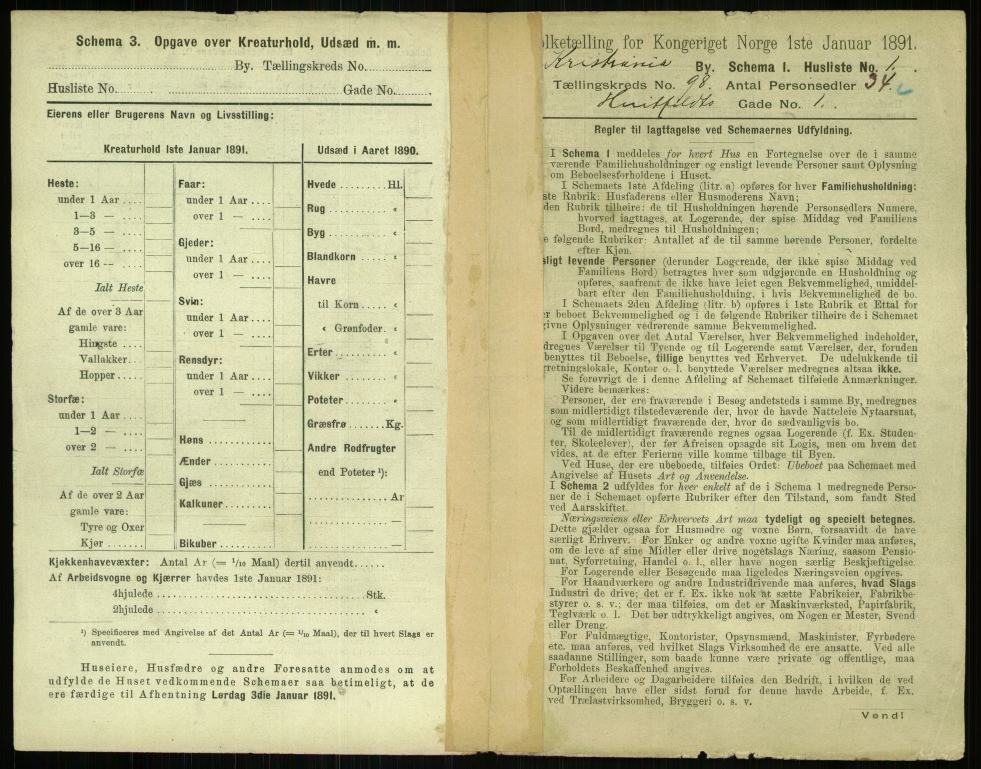 RA, 1891 census for 0301 Kristiania, 1891, p. 47645