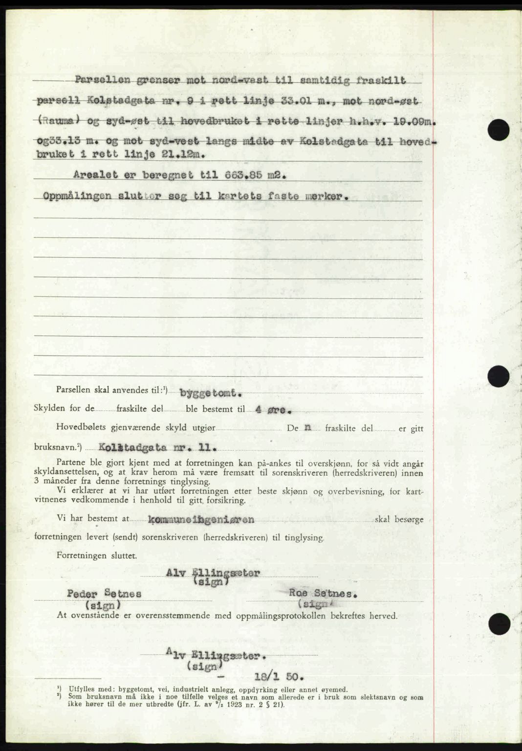 Romsdal sorenskriveri, AV/SAT-A-4149/1/2/2C: Mortgage book no. A32, 1950-1950, Diary no: : 219/1950