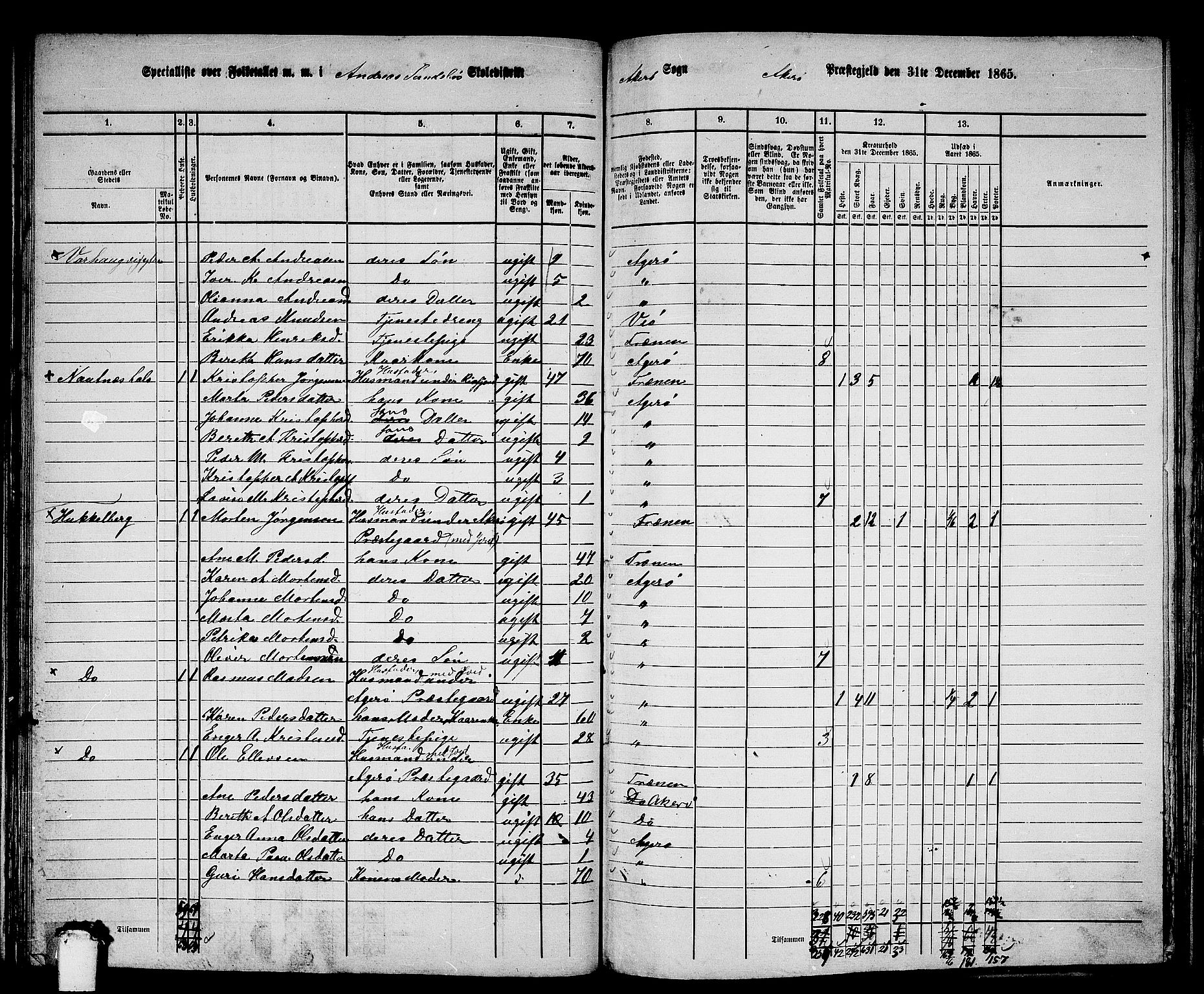 RA, 1865 census for Aukra, 1865, p. 93