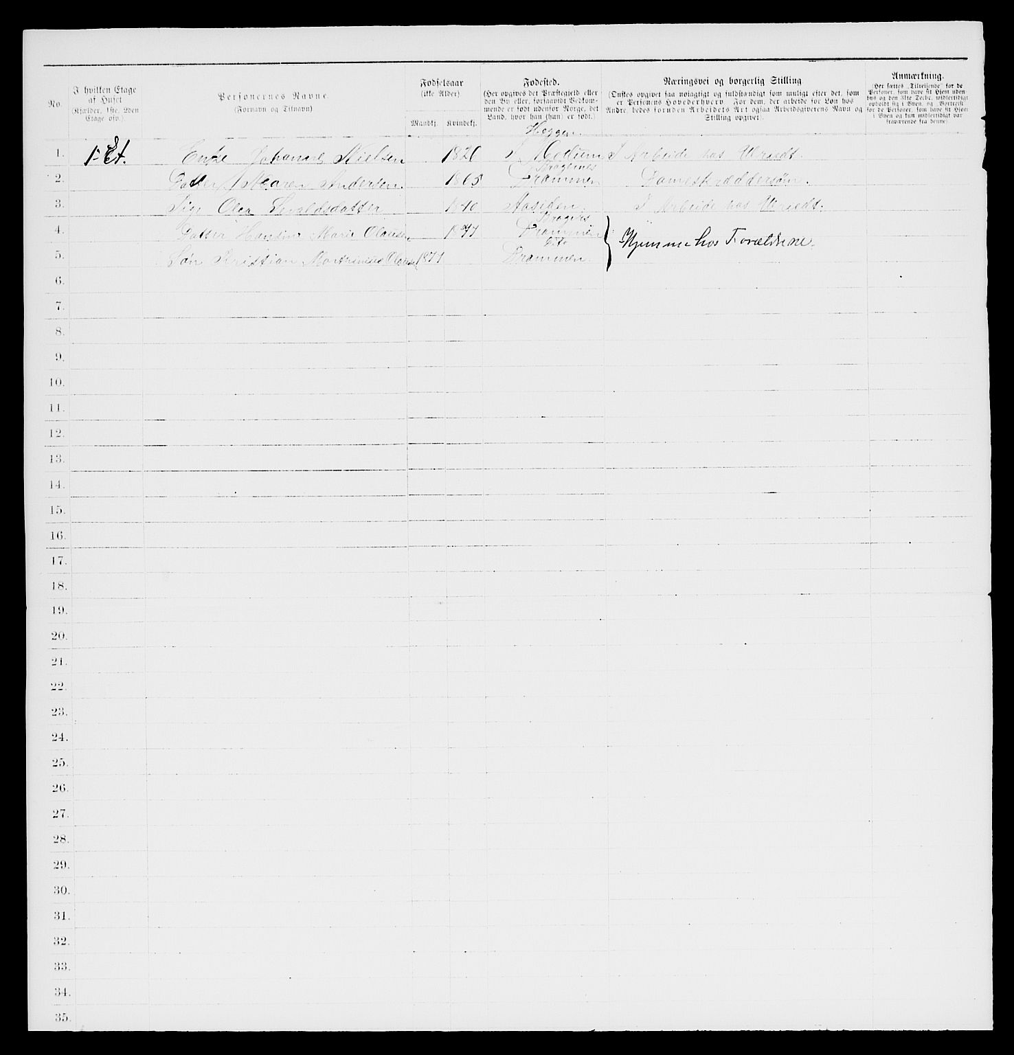 SAKO, 1885 census for 0602 Drammen, 1885, p. 3438