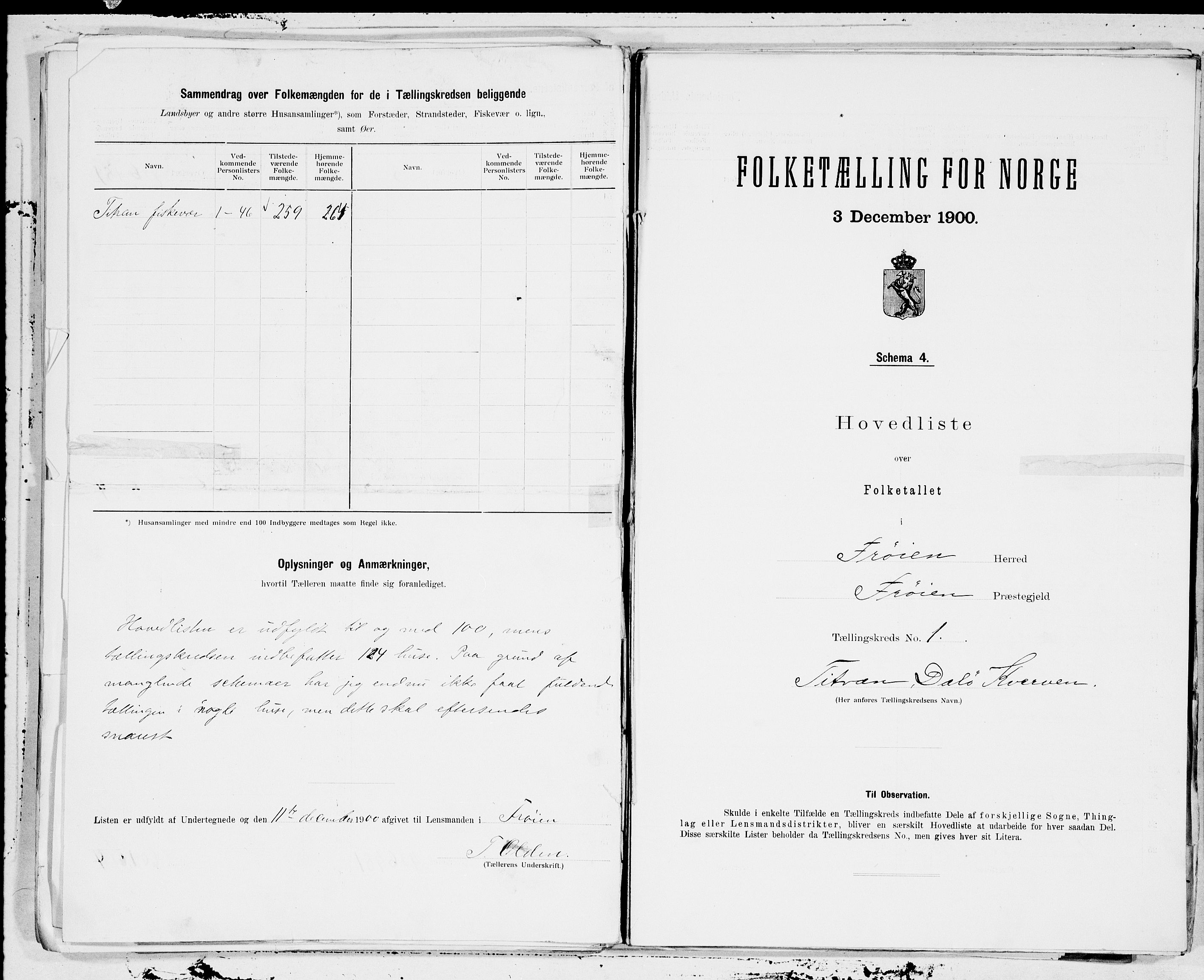 SAT, 1900 census for Frøya, 1900, p. 4