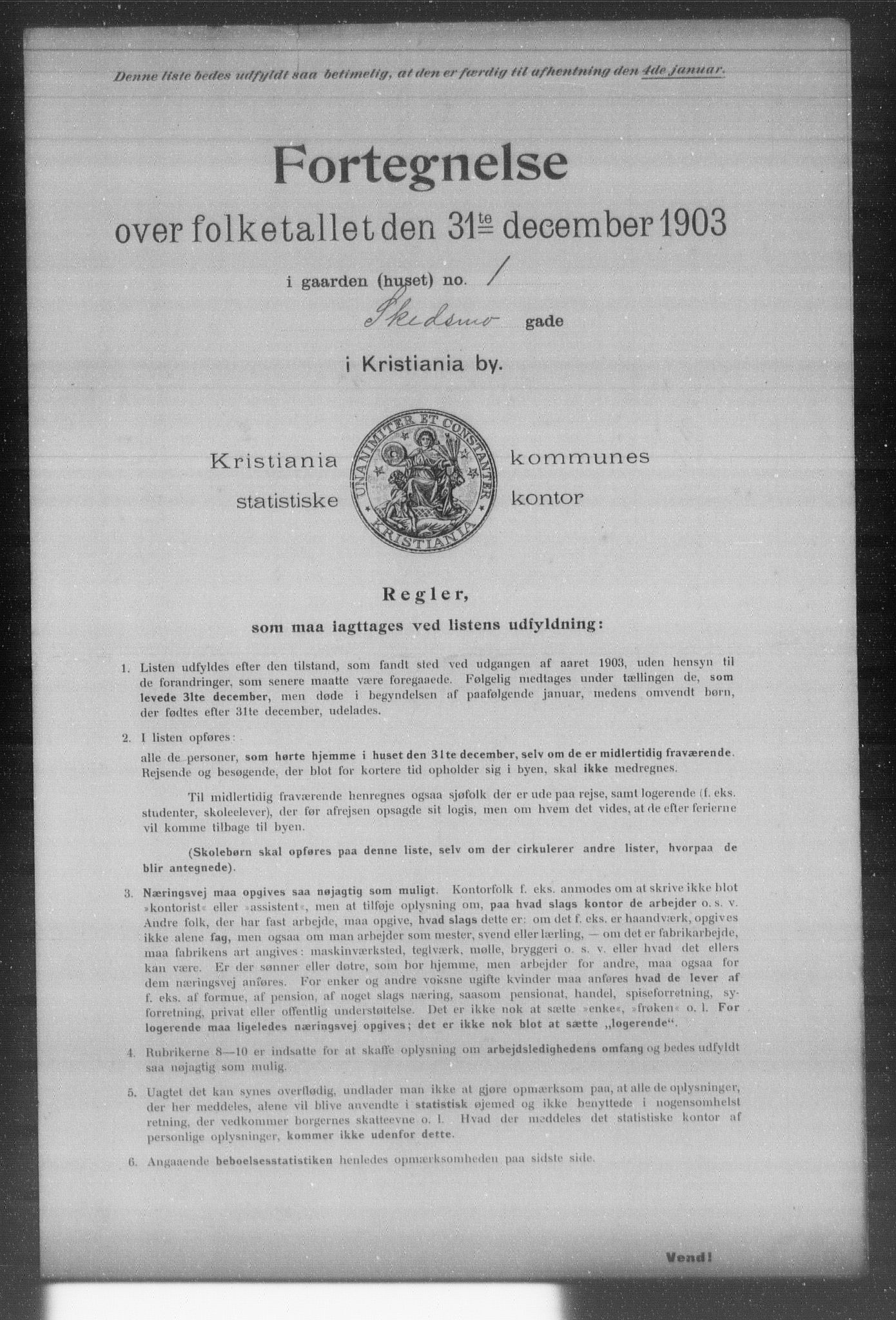 OBA, Municipal Census 1903 for Kristiania, 1903, p. 18208