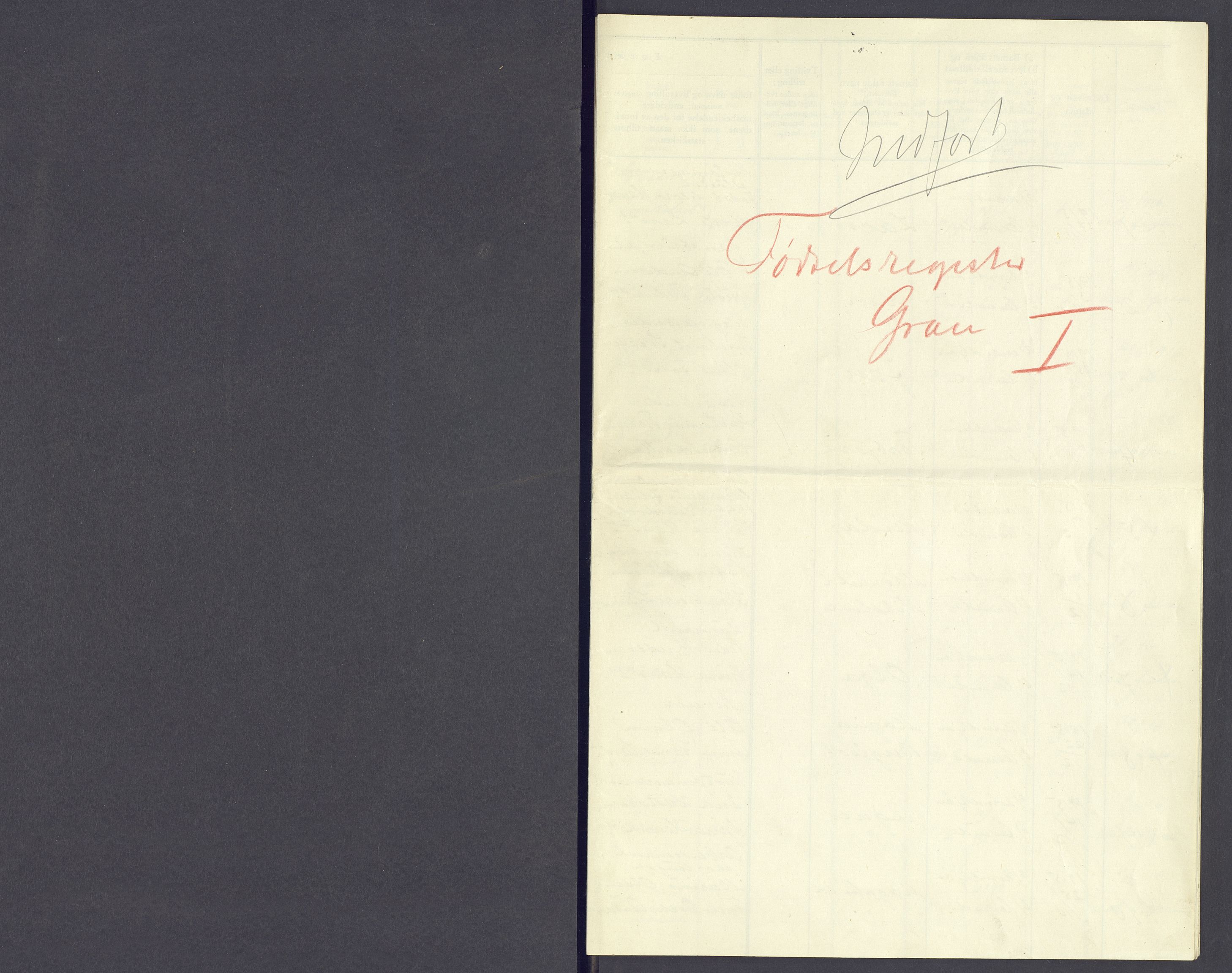 Gran prestekontor, SAH/PREST-112/I/Id: Birth register no. -, 1916-1916