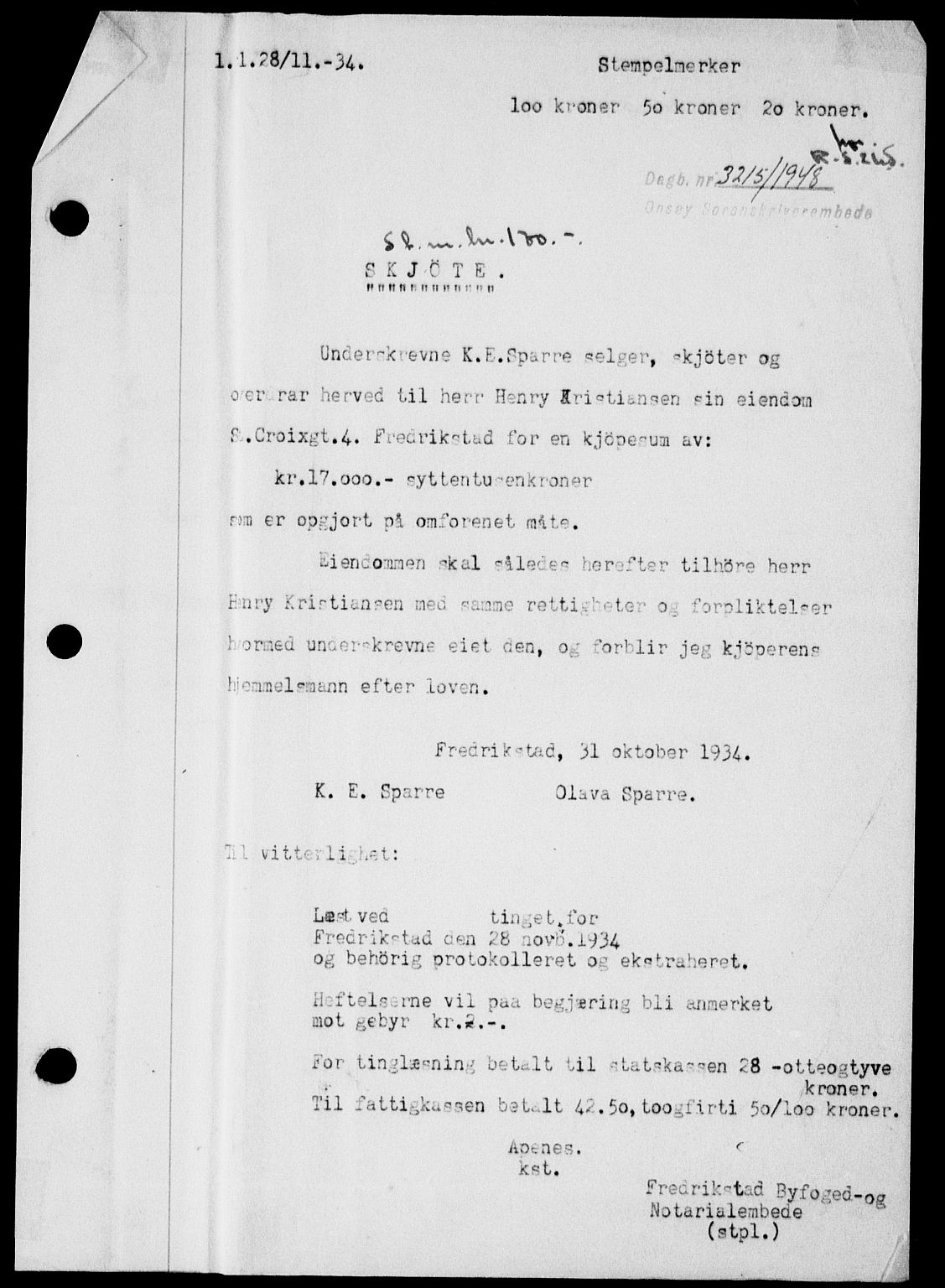 Onsøy sorenskriveri, SAO/A-10474/G/Ga/Gab/L0025: Mortgage book no. II A-25, 1948-1949