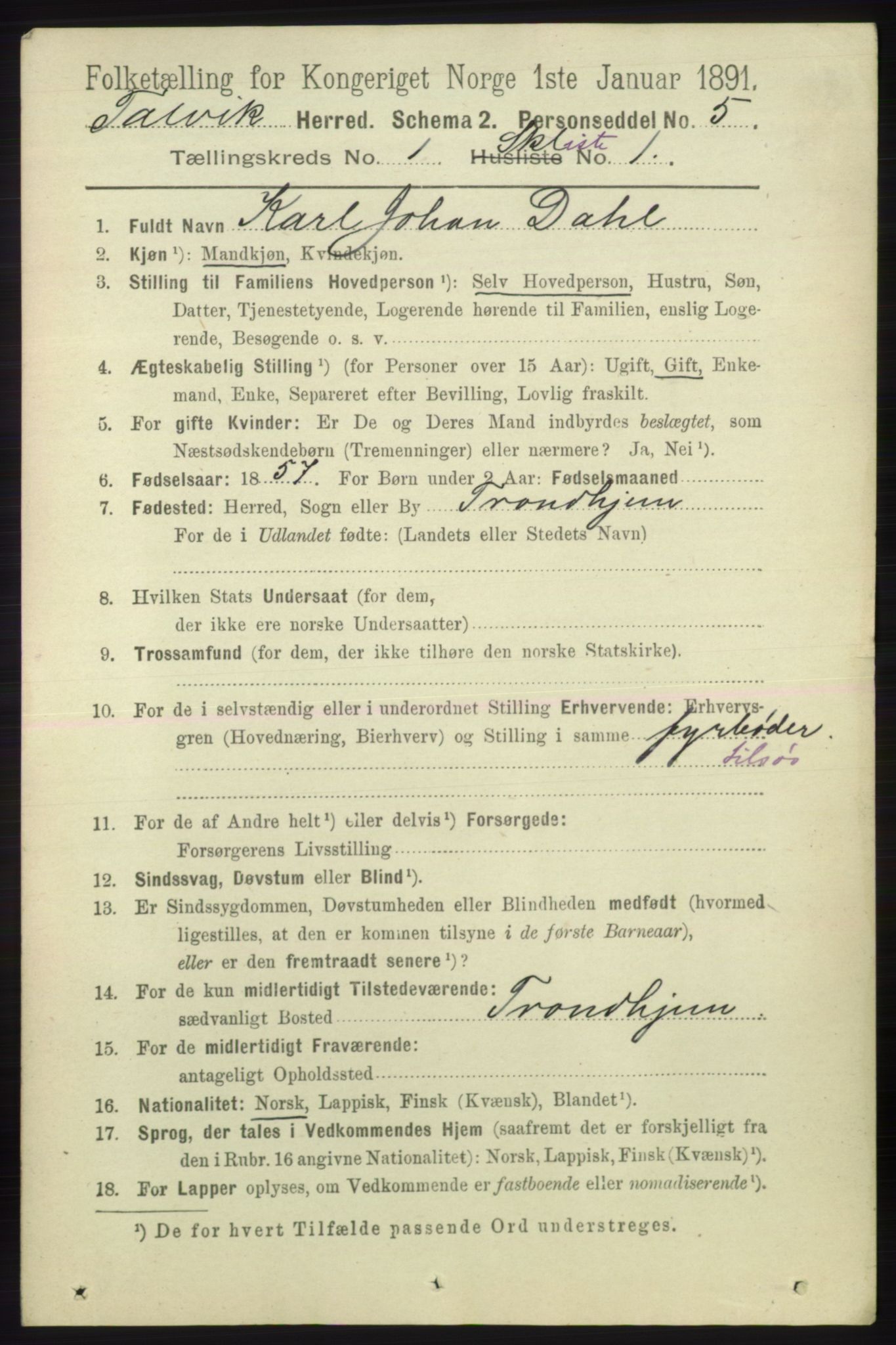 RA, 1891 census for 2013 Talvik, 1891, p. 495