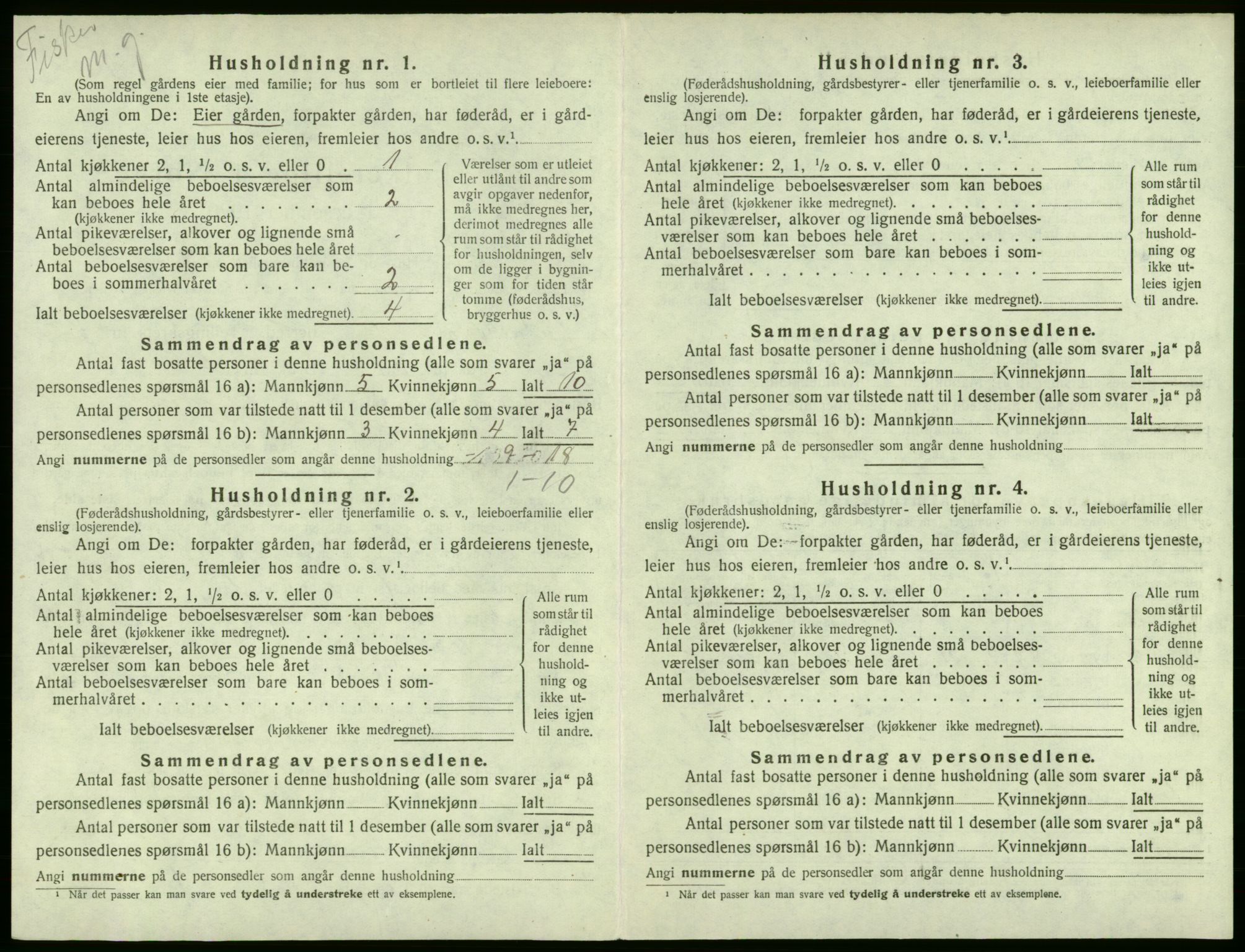 SAB, 1920 census for Austevoll, 1920, p. 456