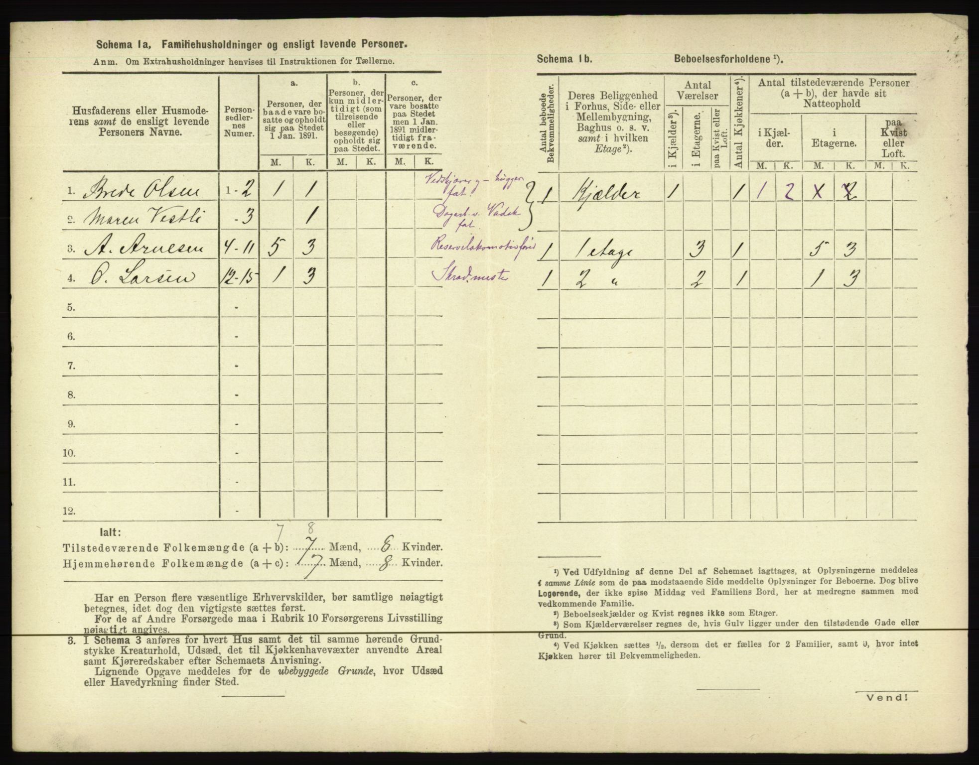 RA, 1891 census for 0402 Kongsvinger, 1891, p. 250