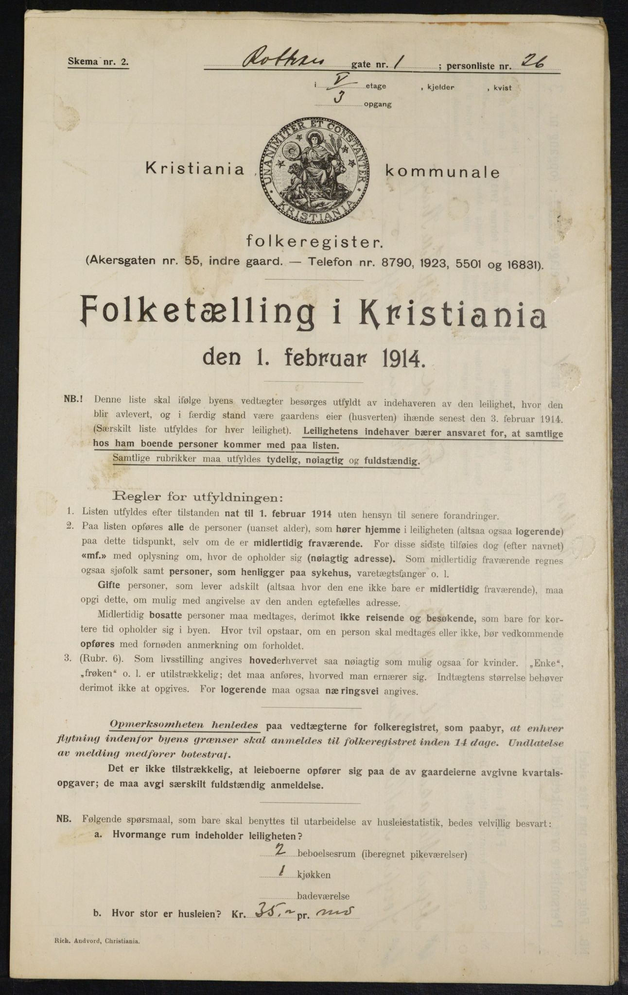 OBA, Municipal Census 1914 for Kristiania, 1914, p. 81829