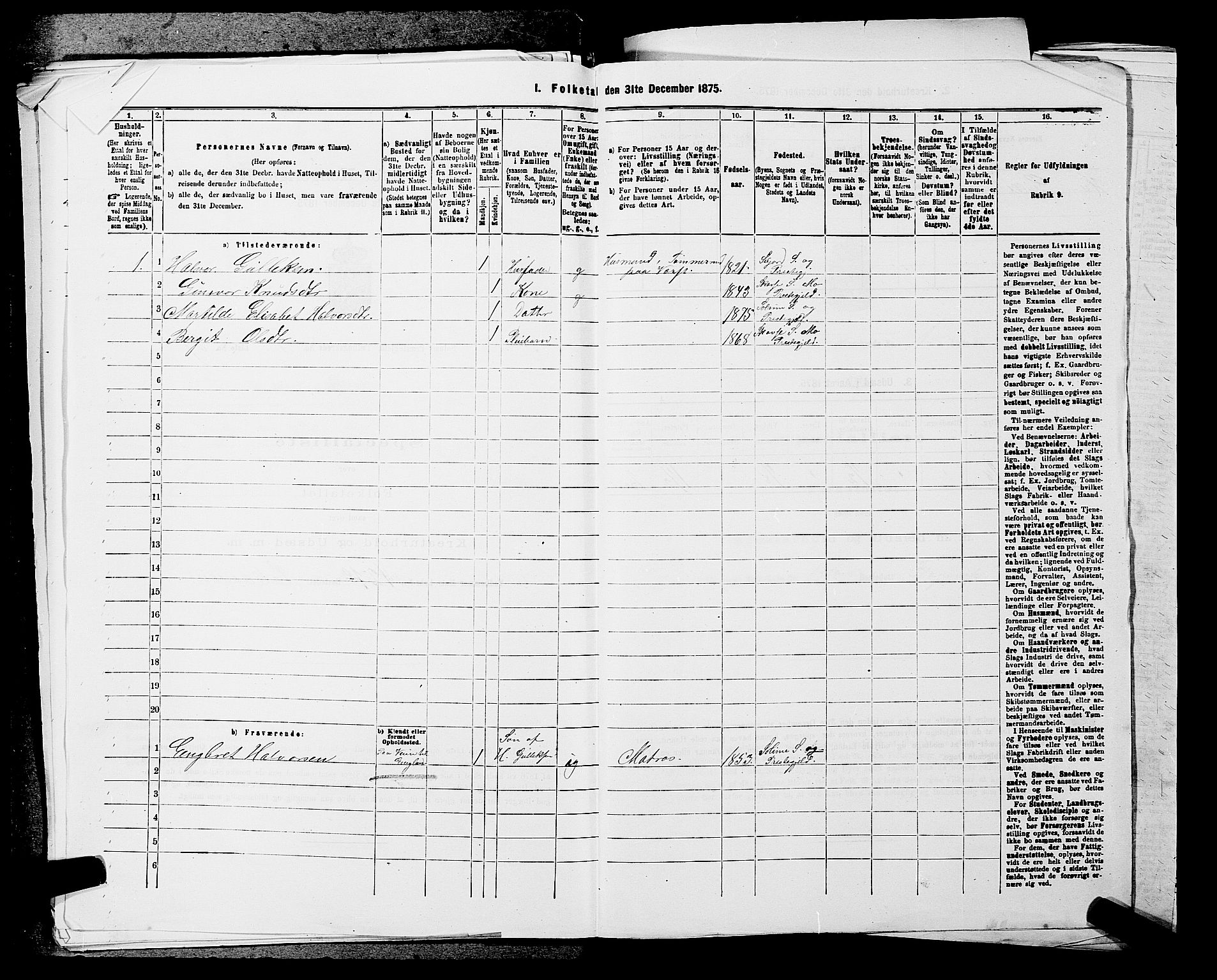 SAKO, 1875 census for 0818P Solum, 1875, p. 267