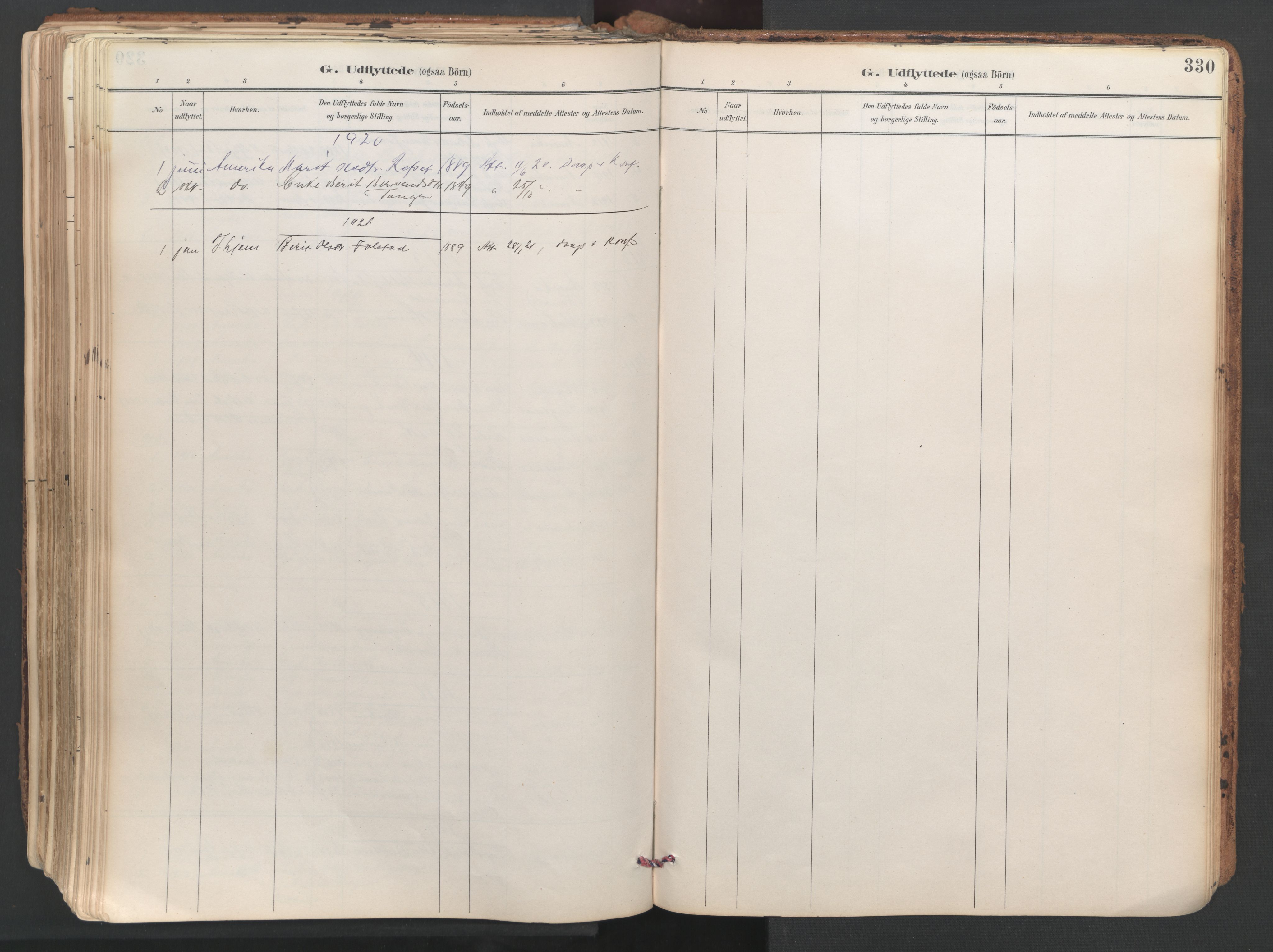 Ministerialprotokoller, klokkerbøker og fødselsregistre - Sør-Trøndelag, SAT/A-1456/687/L1004: Parish register (official) no. 687A10, 1891-1923, p. 330