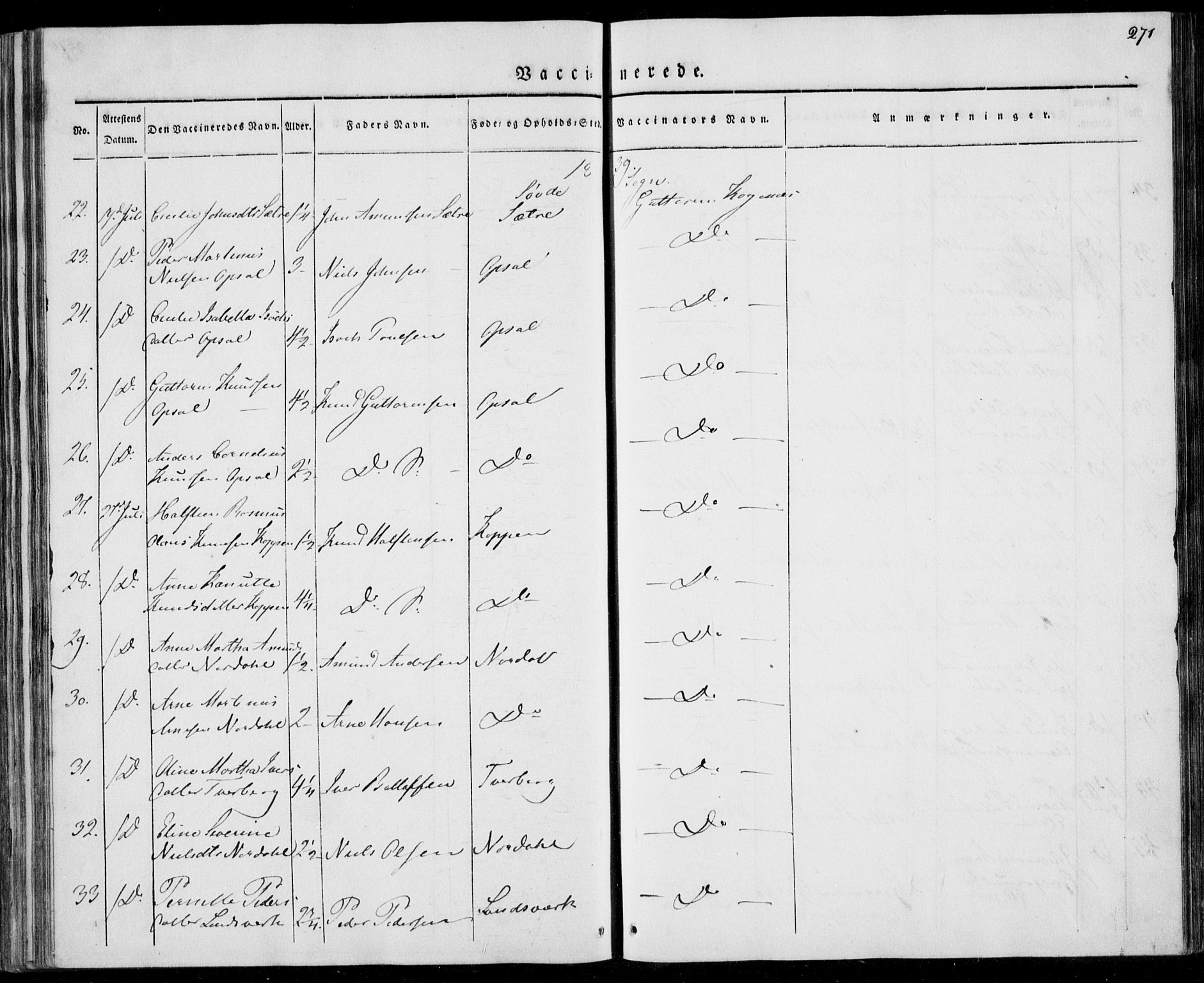 Ministerialprotokoller, klokkerbøker og fødselsregistre - Møre og Romsdal, AV/SAT-A-1454/501/L0005: Parish register (official) no. 501A05, 1831-1844, p. 271