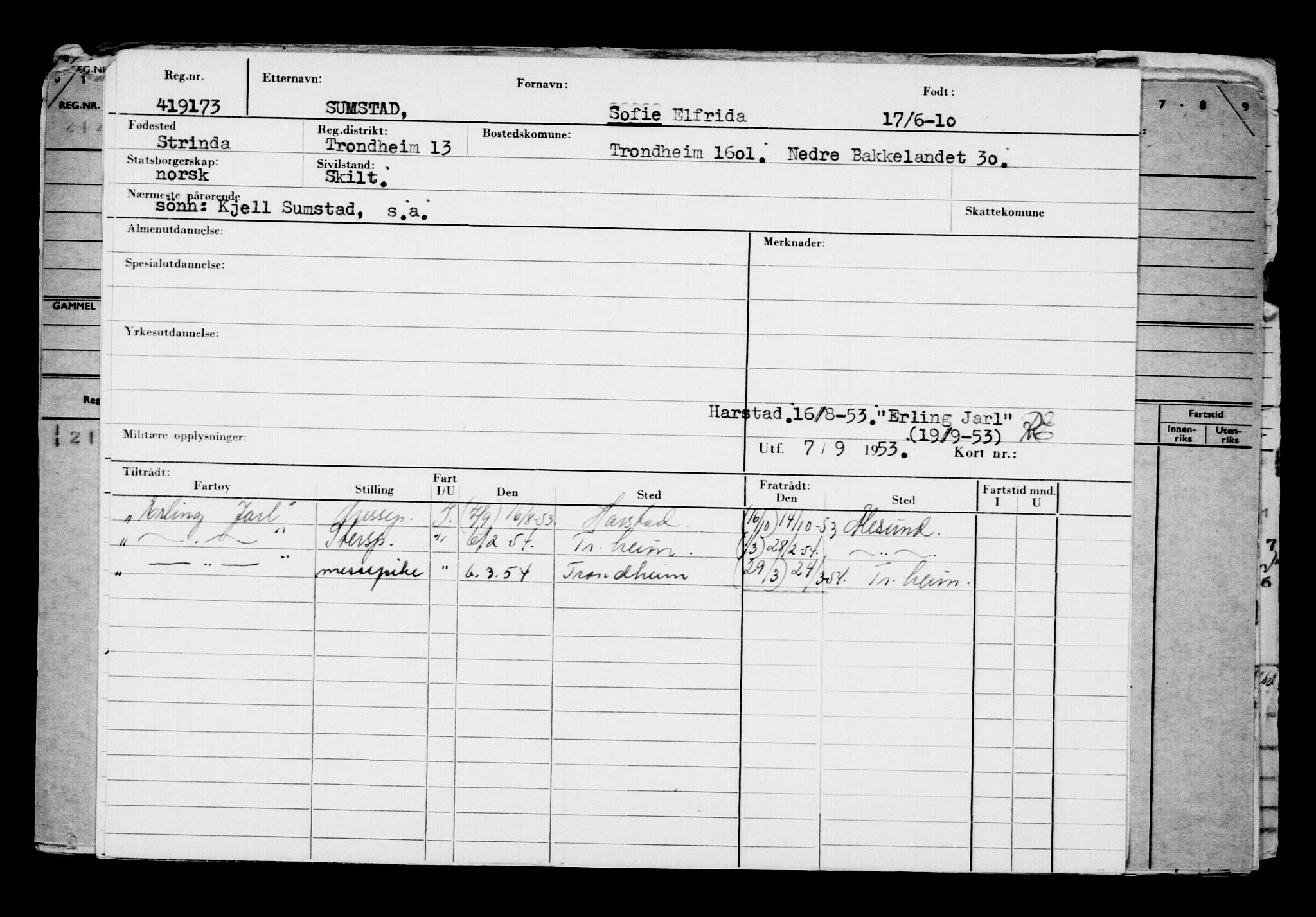 Direktoratet for sjømenn, AV/RA-S-3545/G/Gb/L0090: Hovedkort, 1910, p. 284