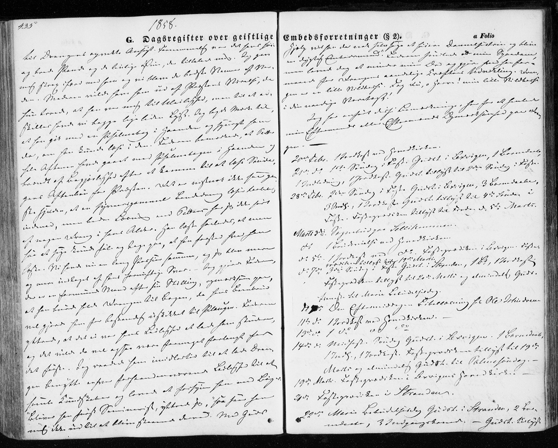 Ministerialprotokoller, klokkerbøker og fødselsregistre - Nord-Trøndelag, SAT/A-1458/701/L0008: Parish register (official) no. 701A08 /1, 1854-1863, p. 435