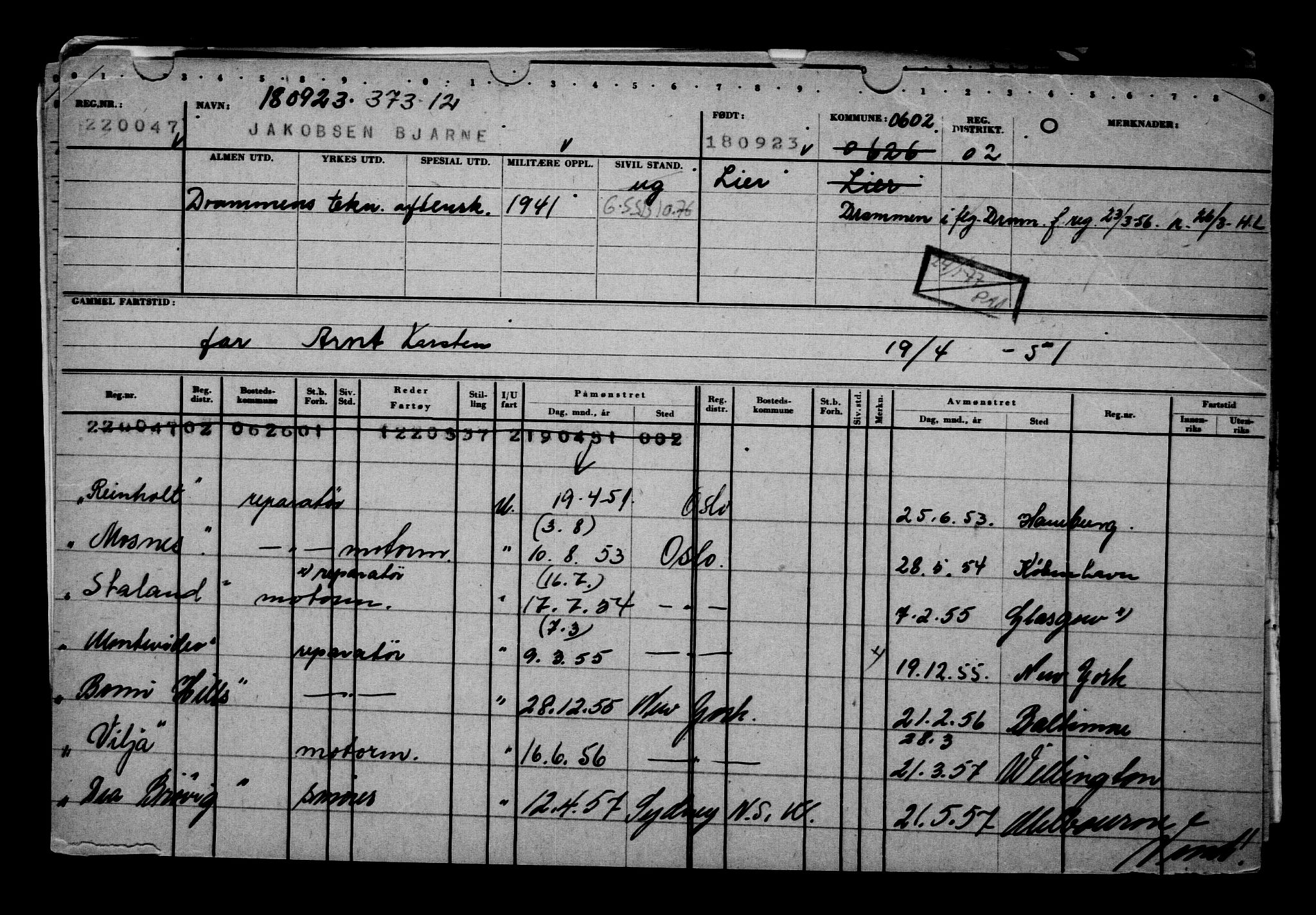 Direktoratet for sjømenn, AV/RA-S-3545/G/Gb/L0223: Hovedkort, 1923, p. 97