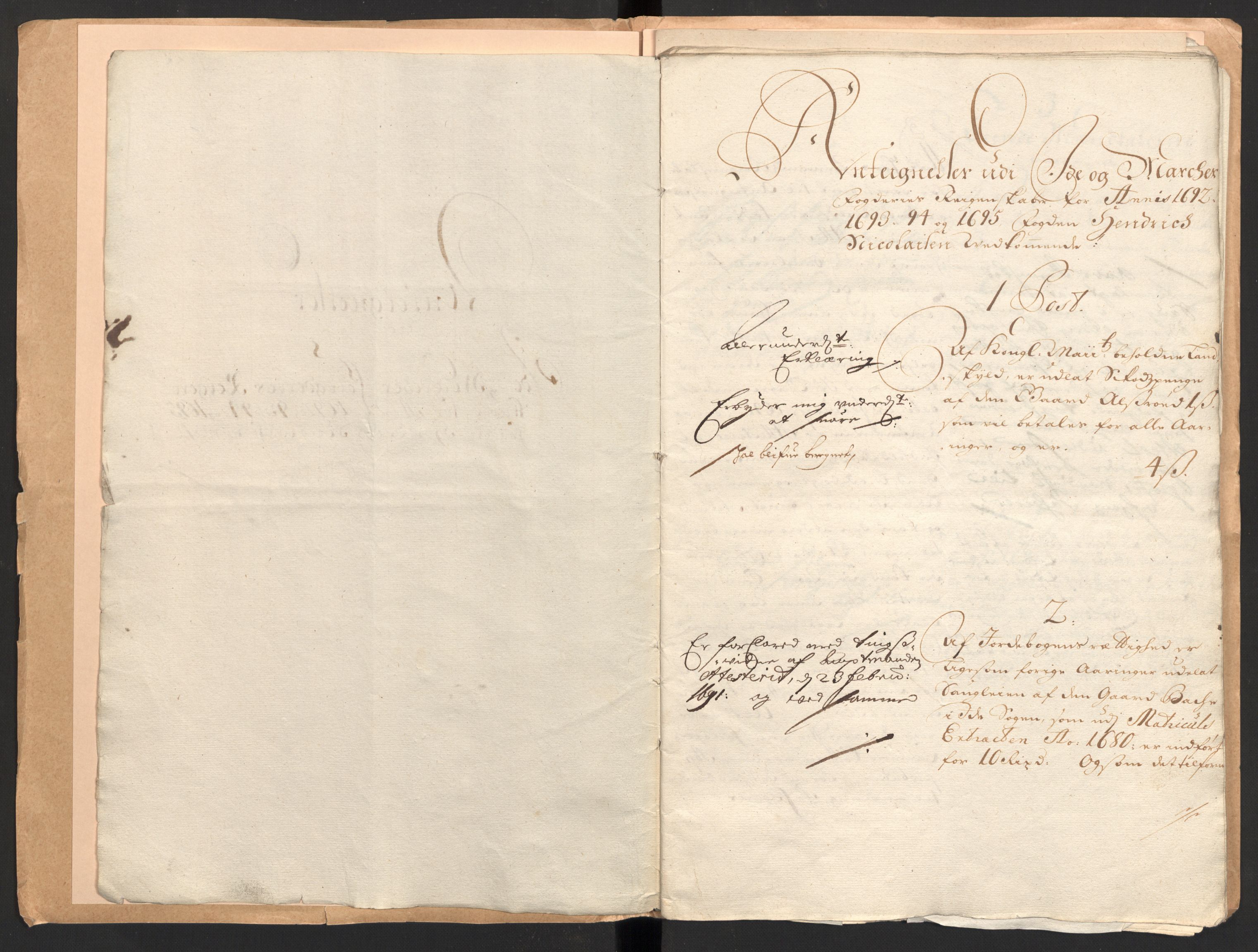Rentekammeret inntil 1814, Reviderte regnskaper, Fogderegnskap, RA/EA-4092/R01/L0013: Fogderegnskap Idd og Marker, 1696-1698, p. 4
