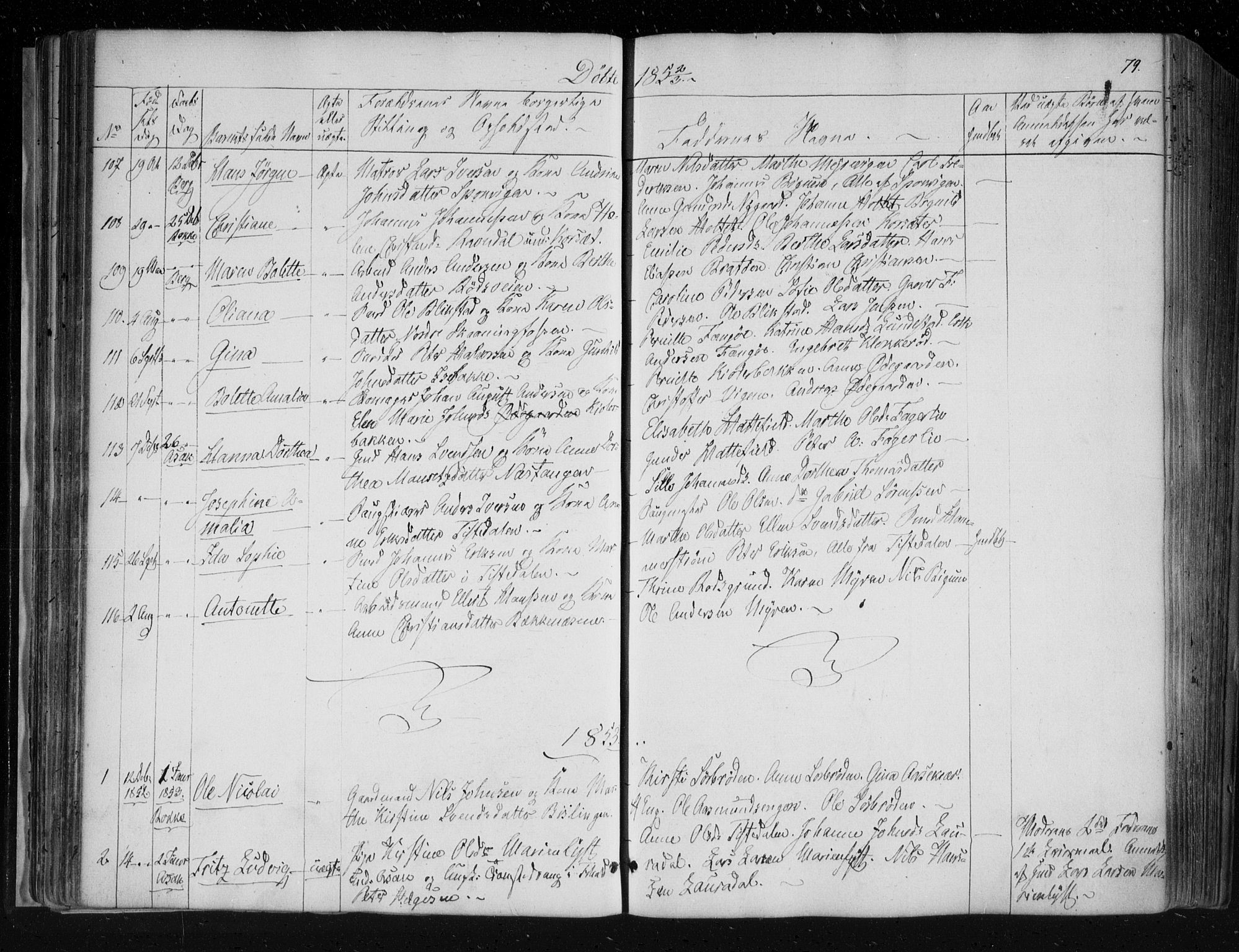 Berg prestekontor Kirkebøker, AV/SAO-A-10902/F/Fa/L0004: Parish register (official) no. I 4, 1843-1860, p. 79