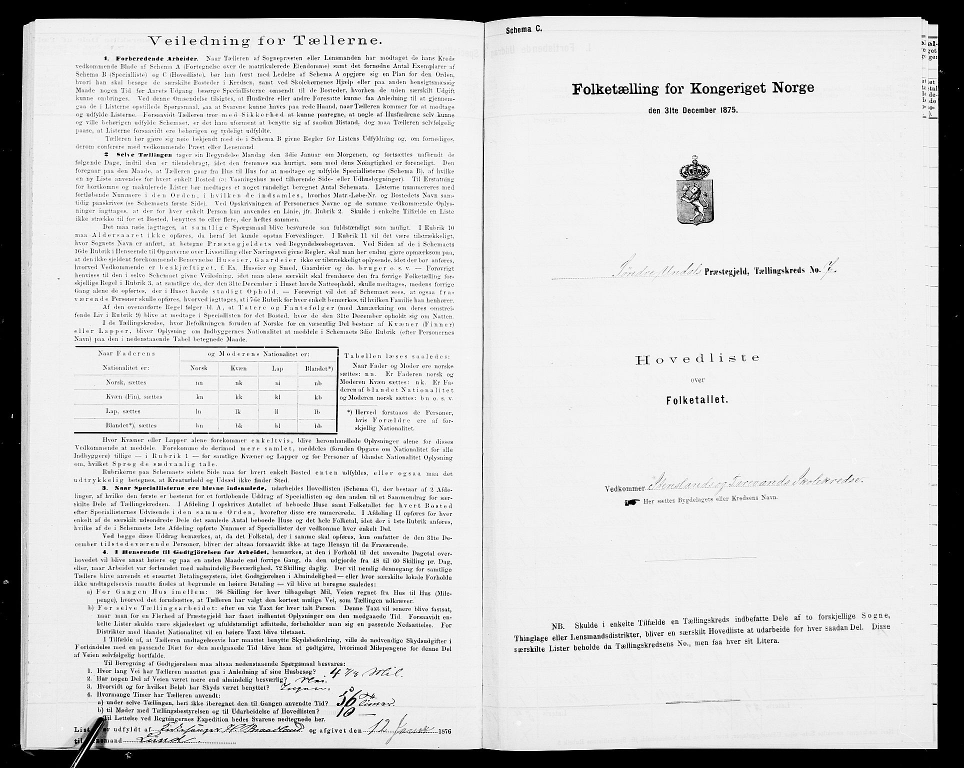 SAK, 1875 census for 1029P Sør-Audnedal, 1875, p. 60