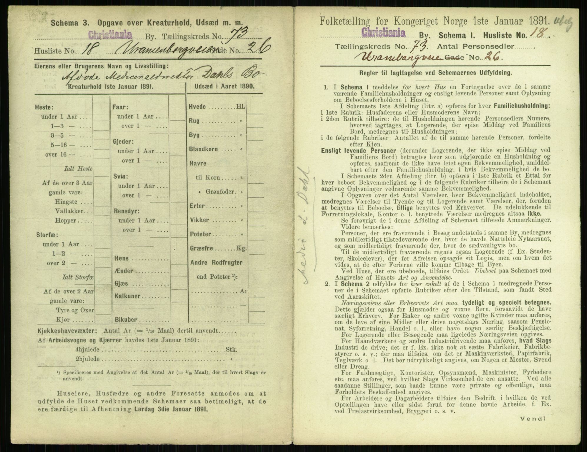 RA, 1891 census for 0301 Kristiania, 1891, p. 39420