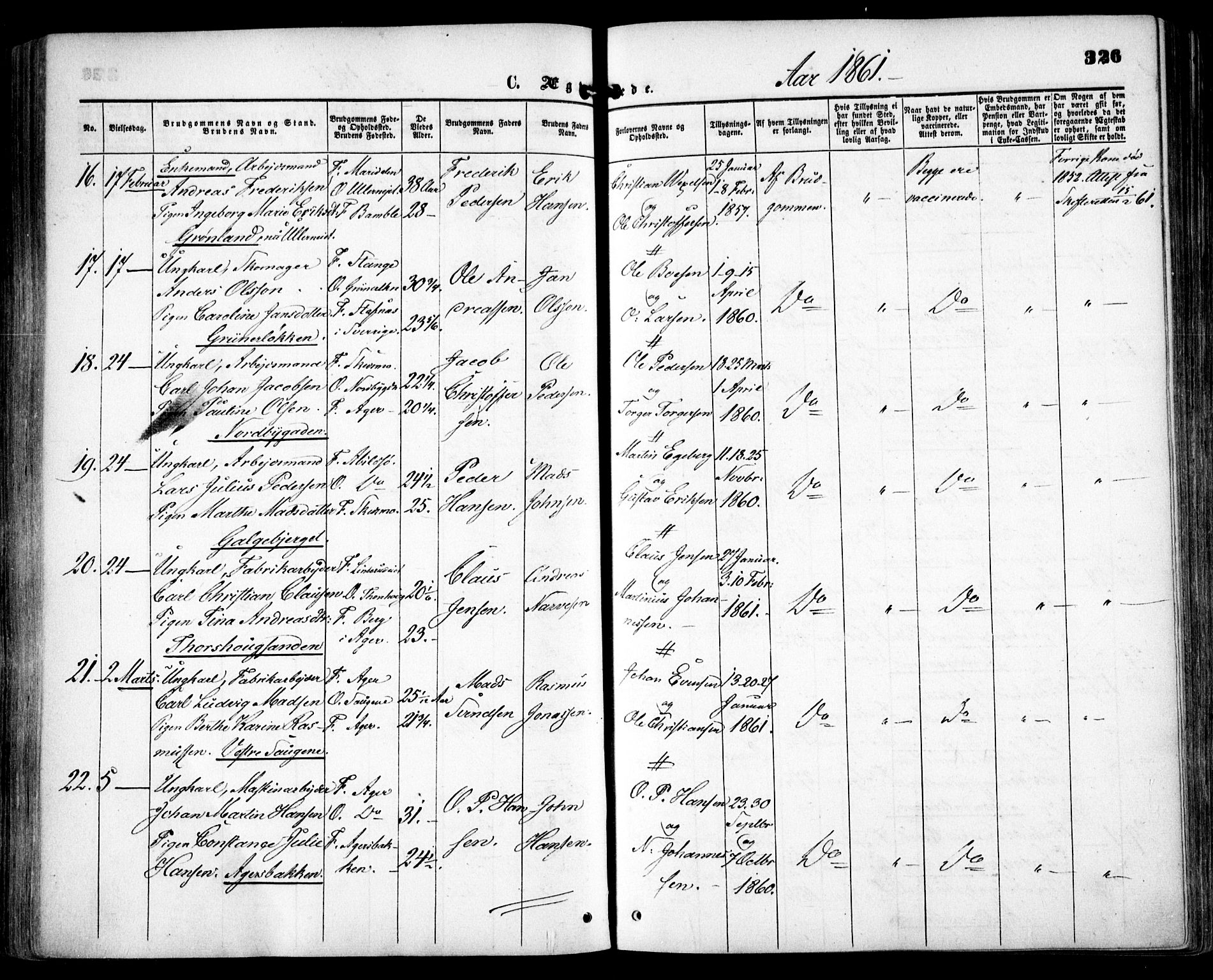 Grønland prestekontor Kirkebøker, AV/SAO-A-10848/F/Fa/L0001: Parish register (official) no. 1, 1859-1861, p. 326