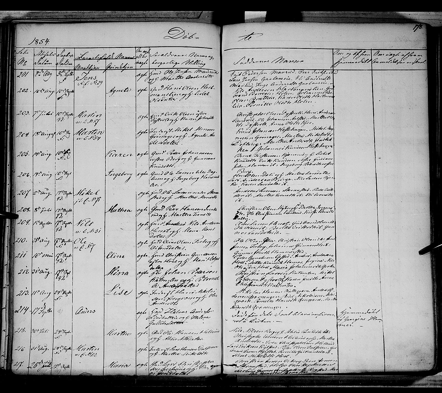 Vang prestekontor, Hedmark, AV/SAH-PREST-008/H/Ha/Haa/L0010: Parish register (official) no. 10, 1841-1855, p. 178