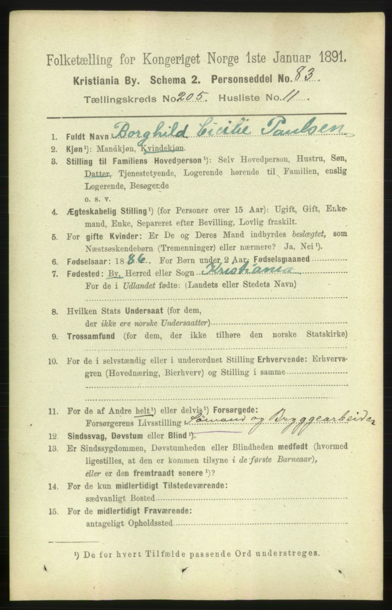 RA, 1891 census for 0301 Kristiania, 1891, p. 123818