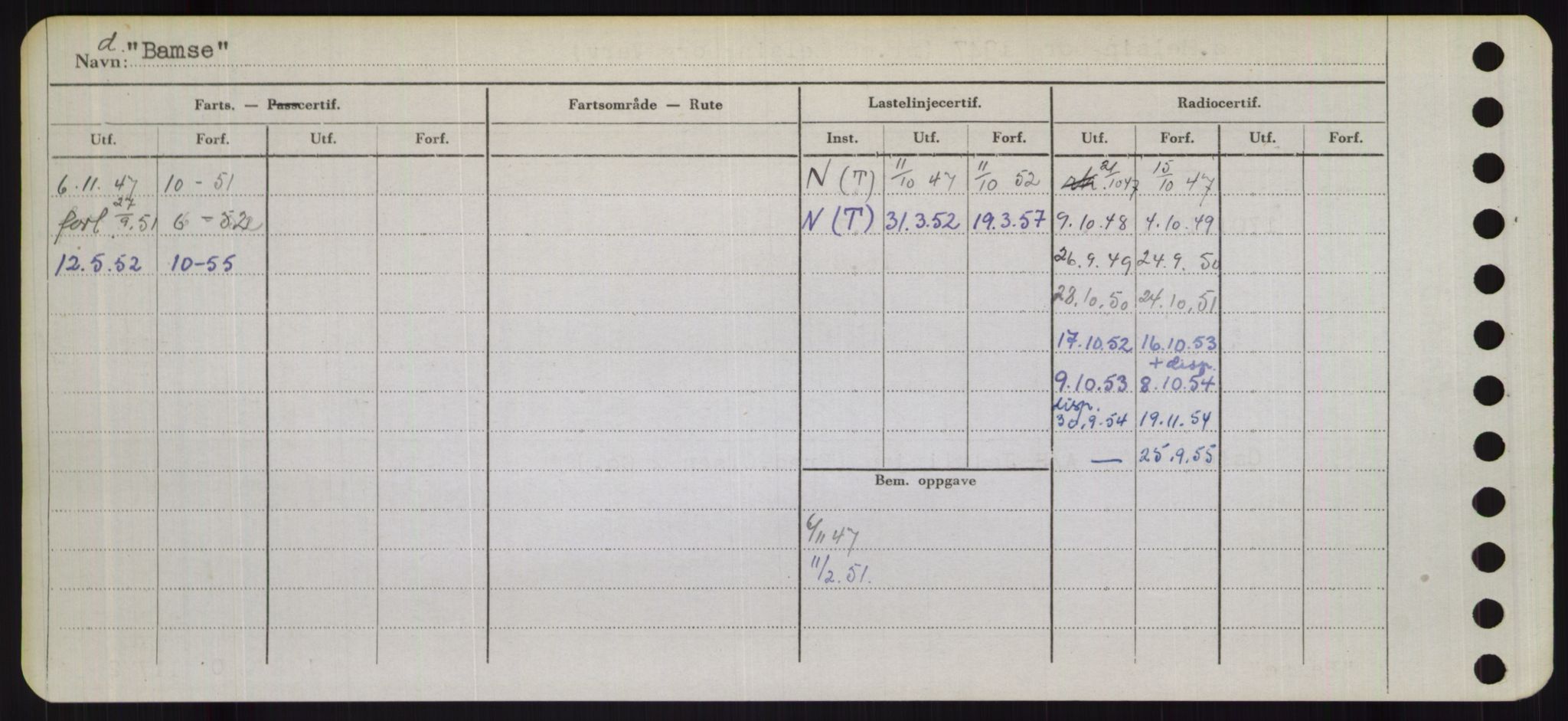 Sjøfartsdirektoratet med forløpere, Skipsmålingen, RA/S-1627/H/Hb/L0001: Fartøy, A-D, p. 142