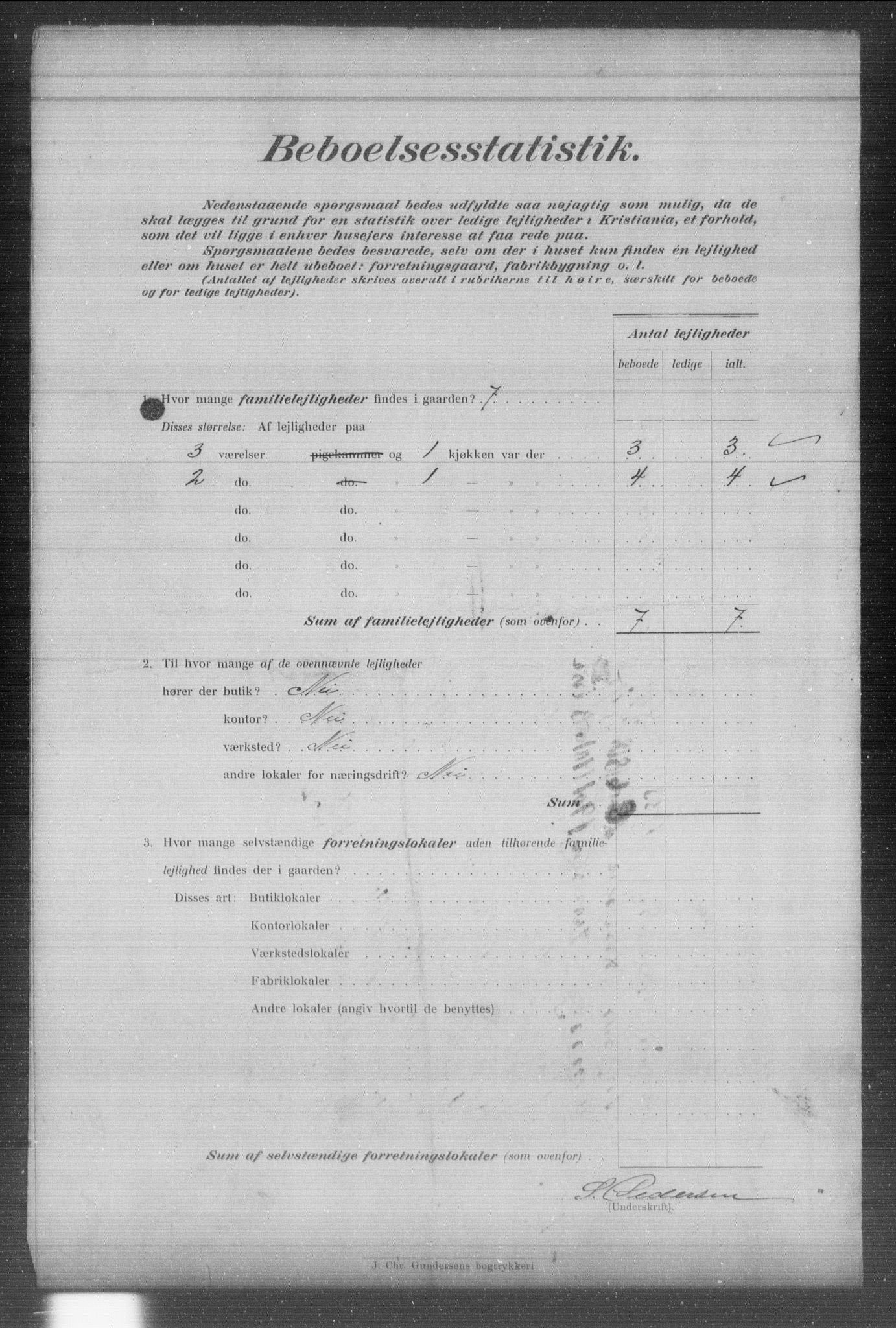 OBA, Municipal Census 1903 for Kristiania, 1903, p. 7518