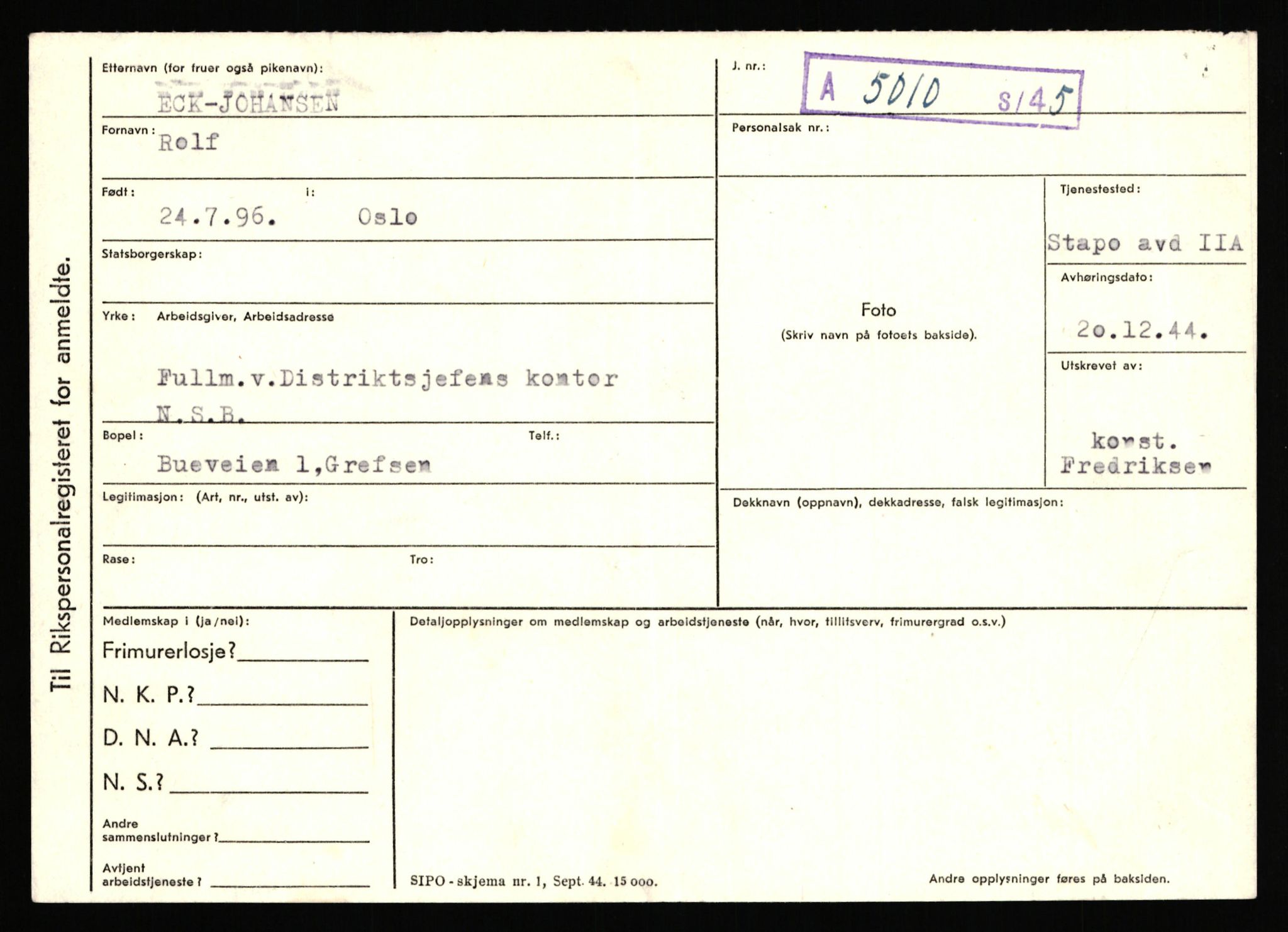 Statspolitiet - Hovedkontoret / Osloavdelingen, AV/RA-S-1329/C/Ca/L0003: Brechan - Eichinger	, 1943-1945, p. 4615