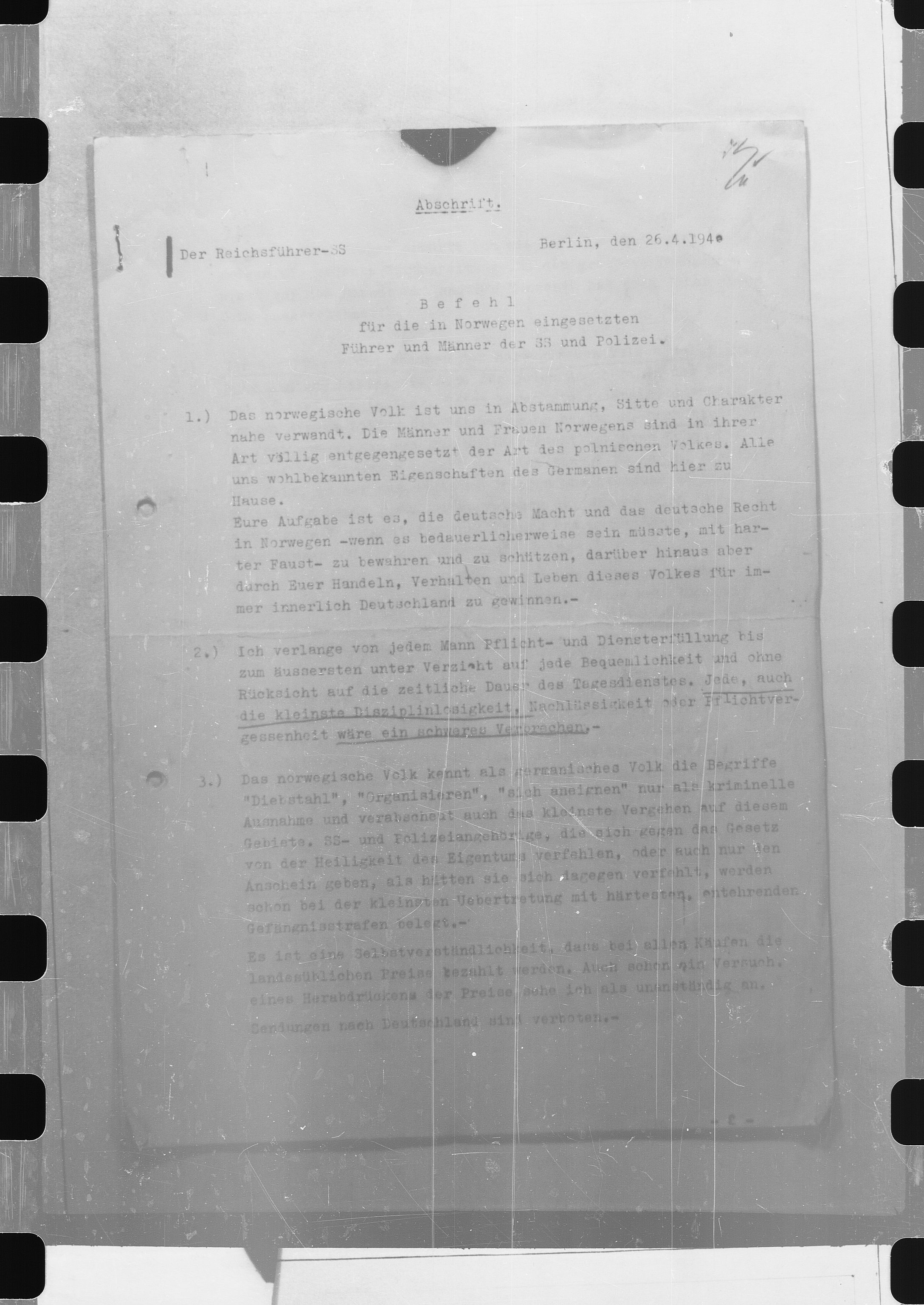 Documents Section, RA/RAFA-2200/V/L0069: Film med LMDC Serial Number., 1940-1945, p. 96