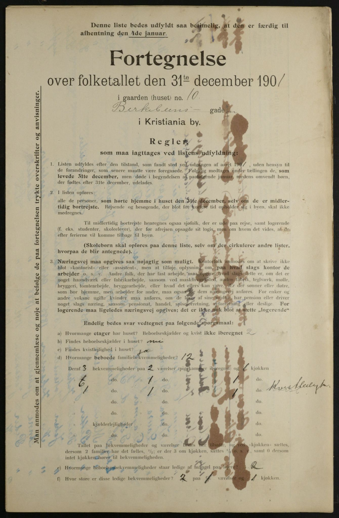OBA, Municipal Census 1901 for Kristiania, 1901, p. 843