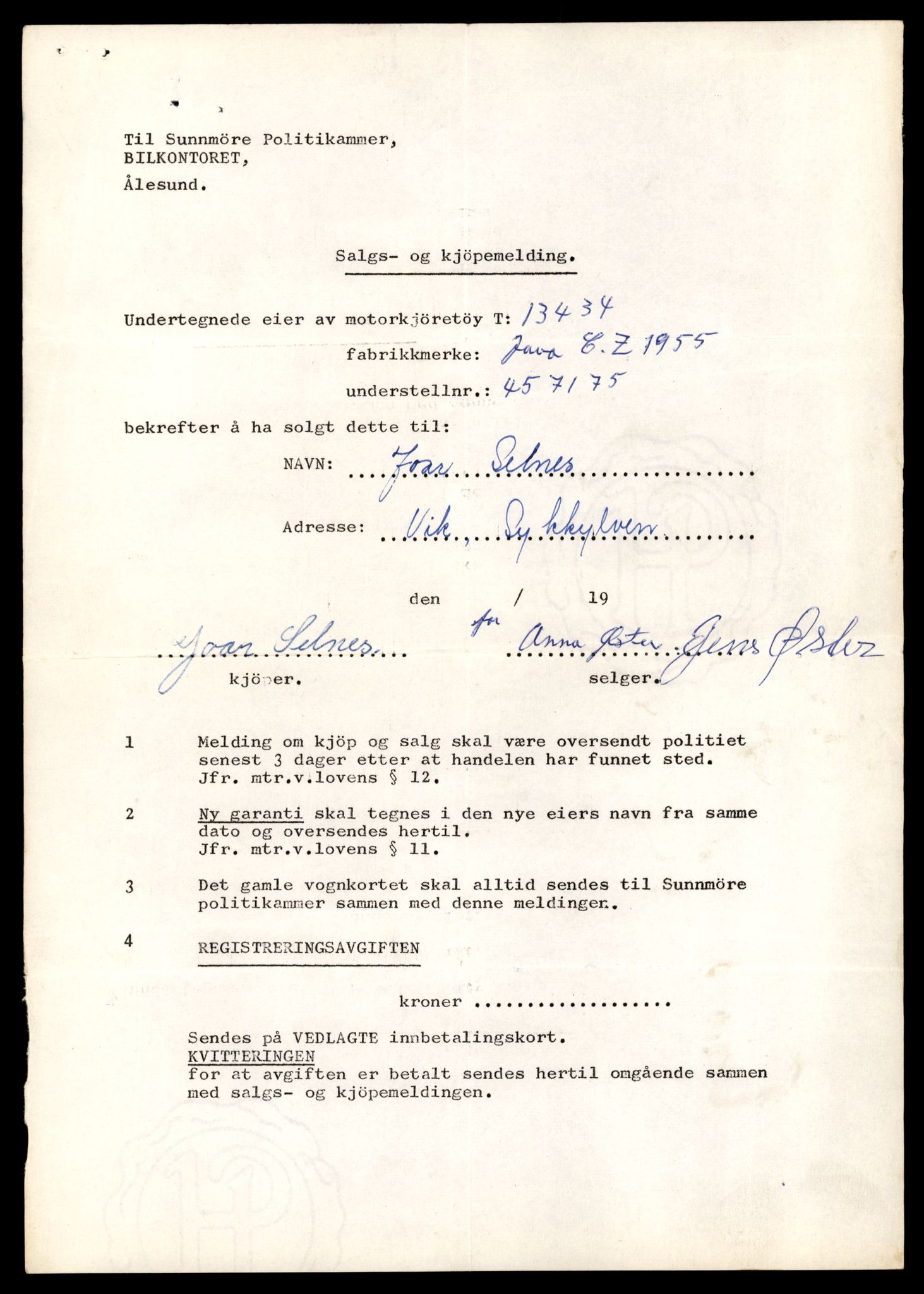 Møre og Romsdal vegkontor - Ålesund trafikkstasjon, AV/SAT-A-4099/F/Fe/L0039: Registreringskort for kjøretøy T 13361 - T 13530, 1927-1998, p. 1247