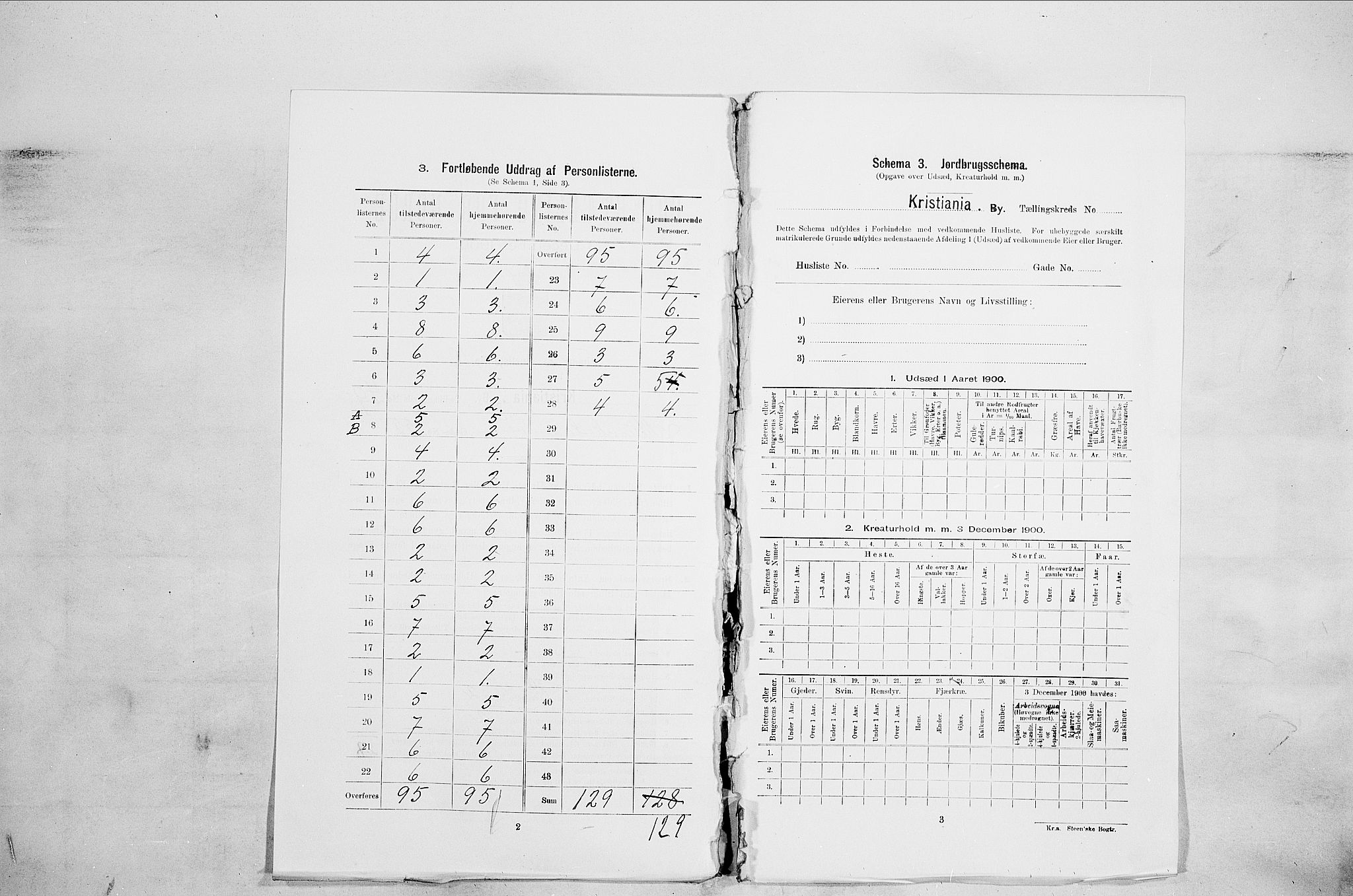 SAO, 1900 census for Kristiania, 1900, p. 61325