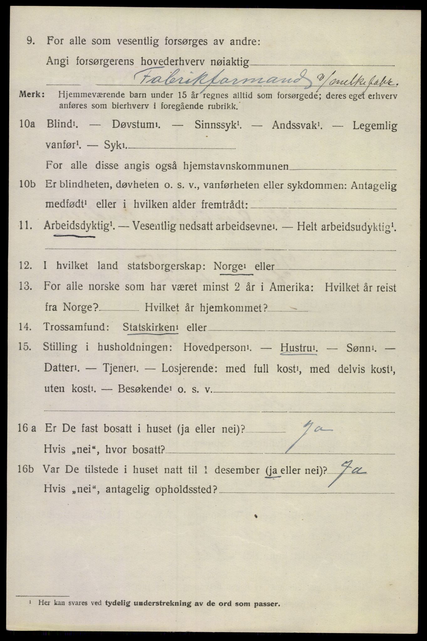 SAKO, 1920 census for Botne, 1920, p. 2126