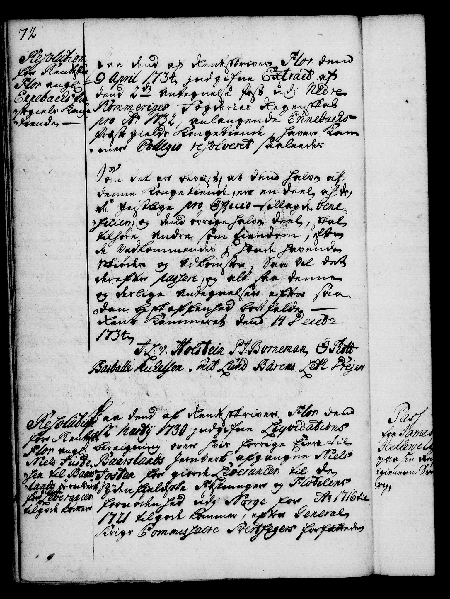 Rentekammeret, Kammerkanselliet, RA/EA-3111/G/Gg/Gga/L0004: Norsk ekspedisjonsprotokoll med register (merket RK 53.4), 1734-1741, p. 72