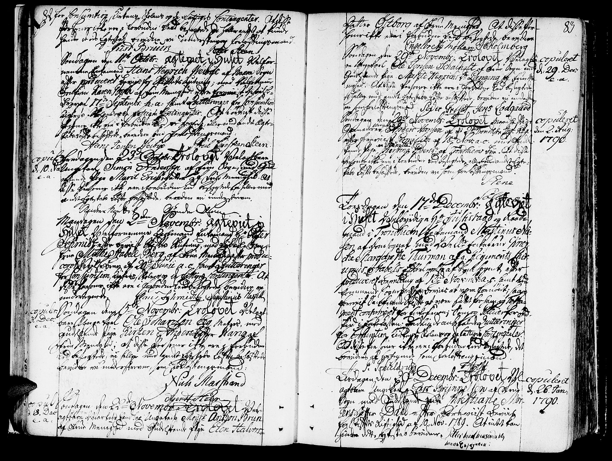 Ministerialprotokoller, klokkerbøker og fødselsregistre - Sør-Trøndelag, SAT/A-1456/602/L0105: Parish register (official) no. 602A03, 1774-1814, p. 82-83