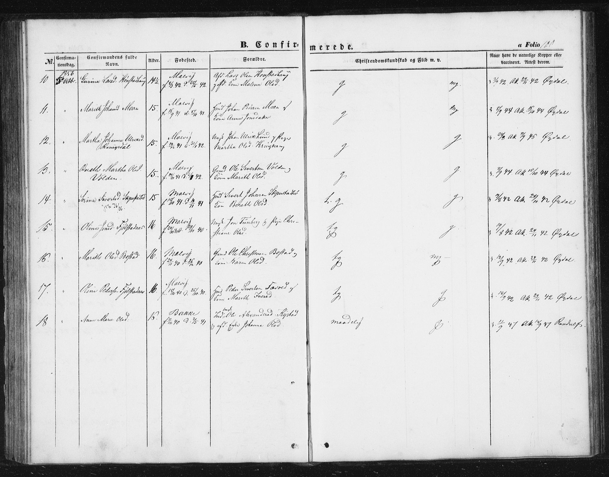 Ministerialprotokoller, klokkerbøker og fødselsregistre - Sør-Trøndelag, AV/SAT-A-1456/616/L0407: Parish register (official) no. 616A04, 1848-1856, p. 100