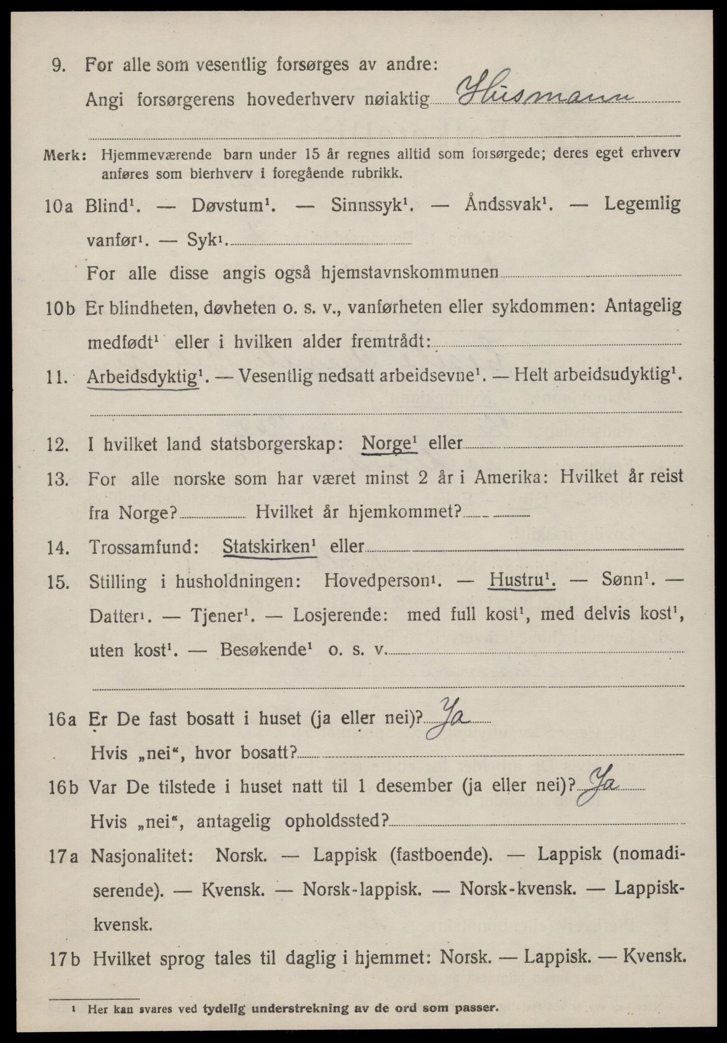 SAT, 1920 census for Å, 1920, p. 1409