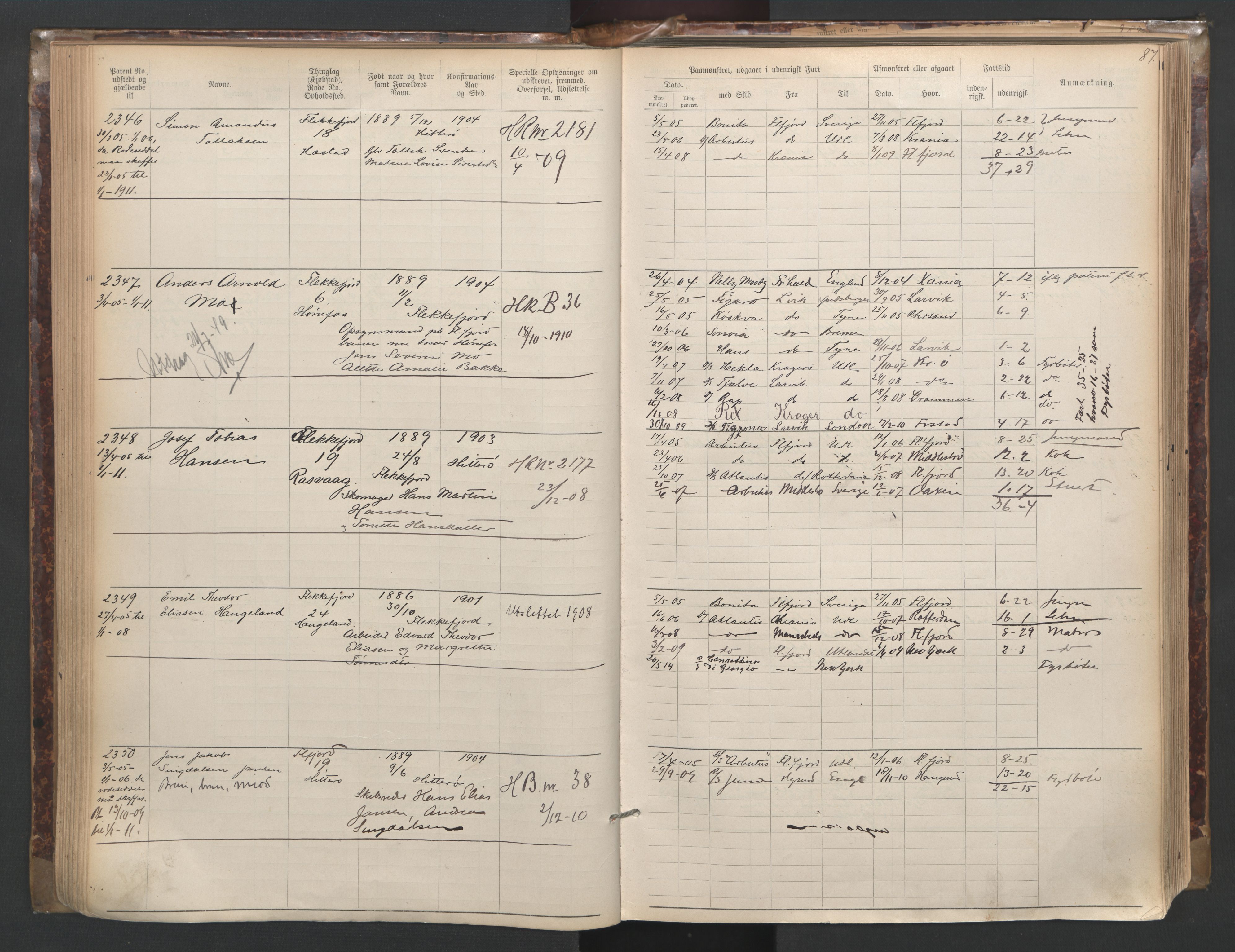 Flekkefjord mønstringskrets, AV/SAK-2031-0018/F/Fa/L0003: Annotasjonsrulle nr 1921-2963 med register, N-3, 1892-1948, p. 118