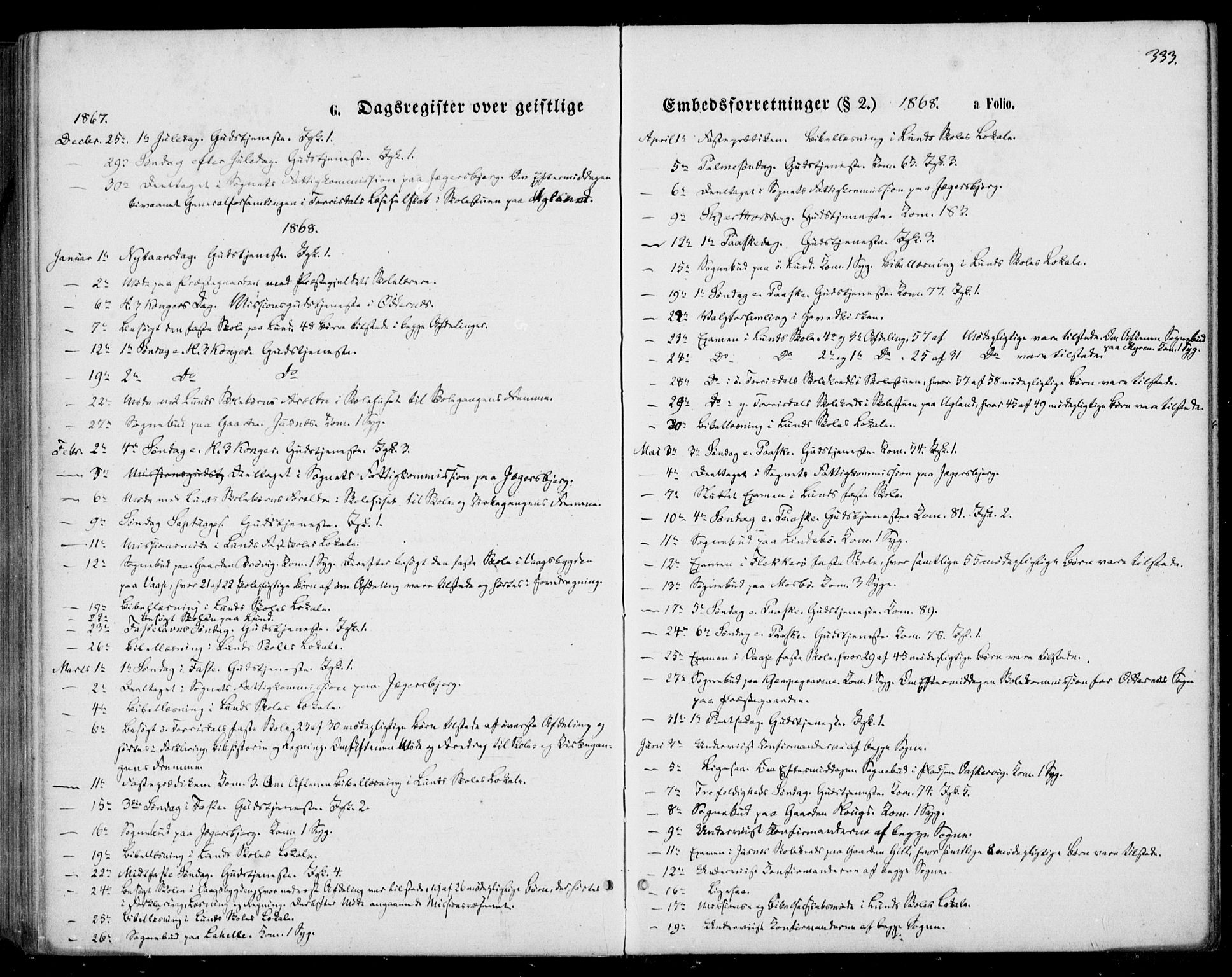 Oddernes sokneprestkontor, AV/SAK-1111-0033/F/Fa/Faa/L0008: Parish register (official) no. A 8, 1864-1880, p. 333