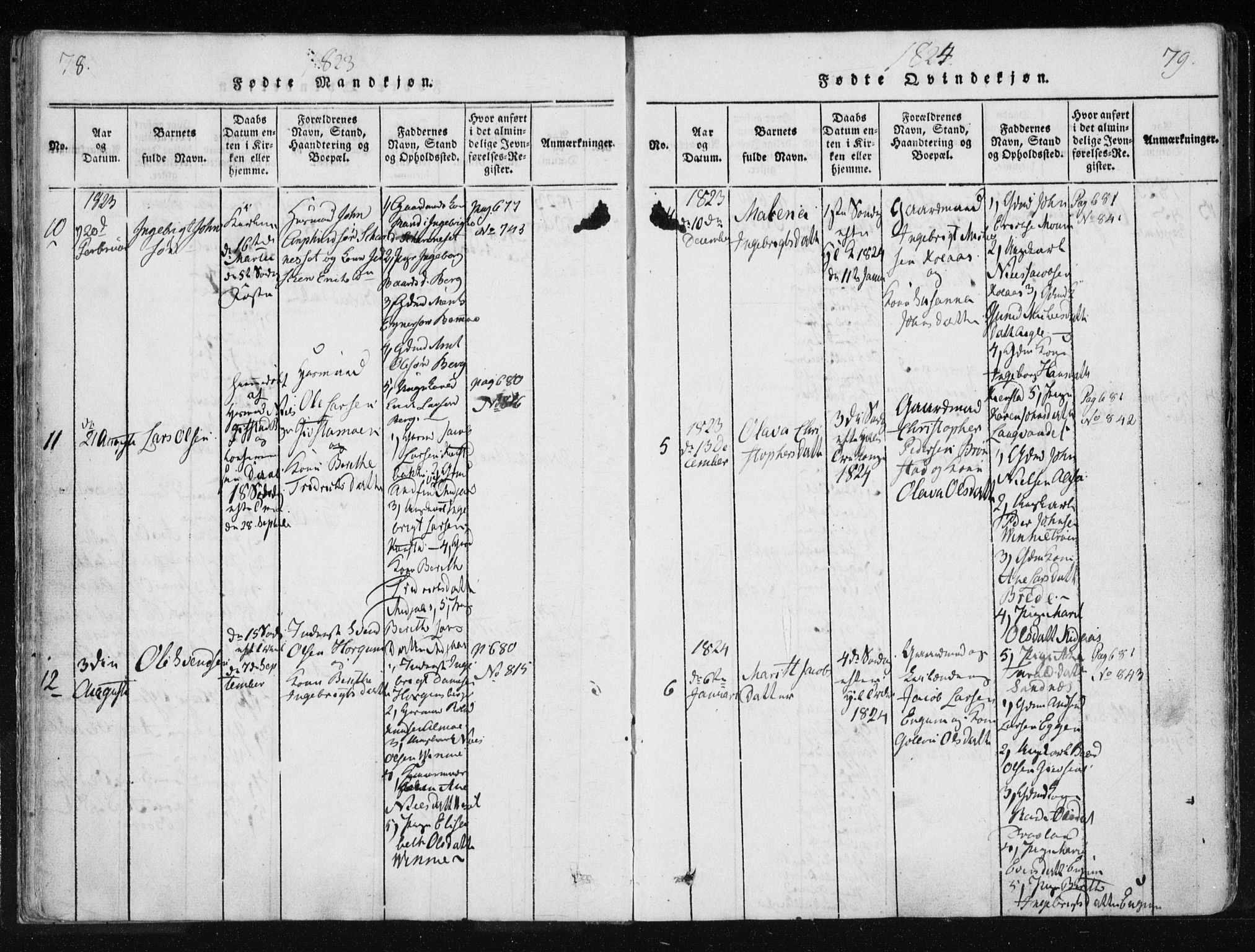 Ministerialprotokoller, klokkerbøker og fødselsregistre - Nord-Trøndelag, SAT/A-1458/749/L0469: Parish register (official) no. 749A03, 1817-1857, p. 78-79
