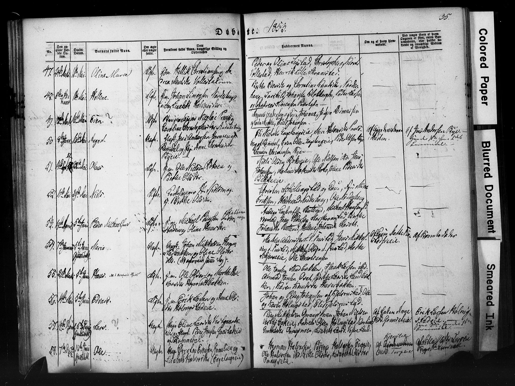 Løten prestekontor, AV/SAH-PREST-022/K/Ka/L0007: Parish register (official) no. 7, 1850-1859, p. 35