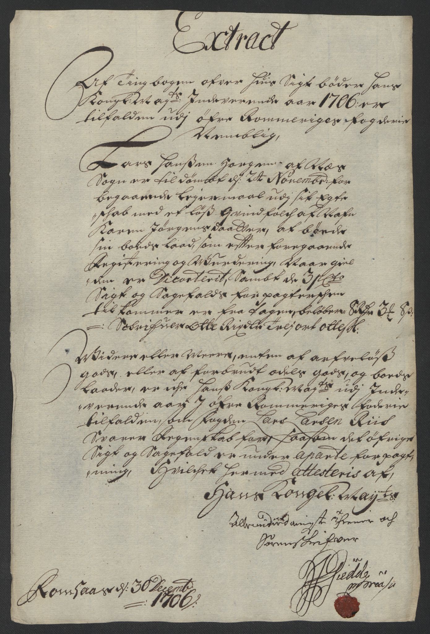 Rentekammeret inntil 1814, Reviderte regnskaper, Fogderegnskap, AV/RA-EA-4092/R12/L0718: Fogderegnskap Øvre Romerike, 1706-1707, p. 57