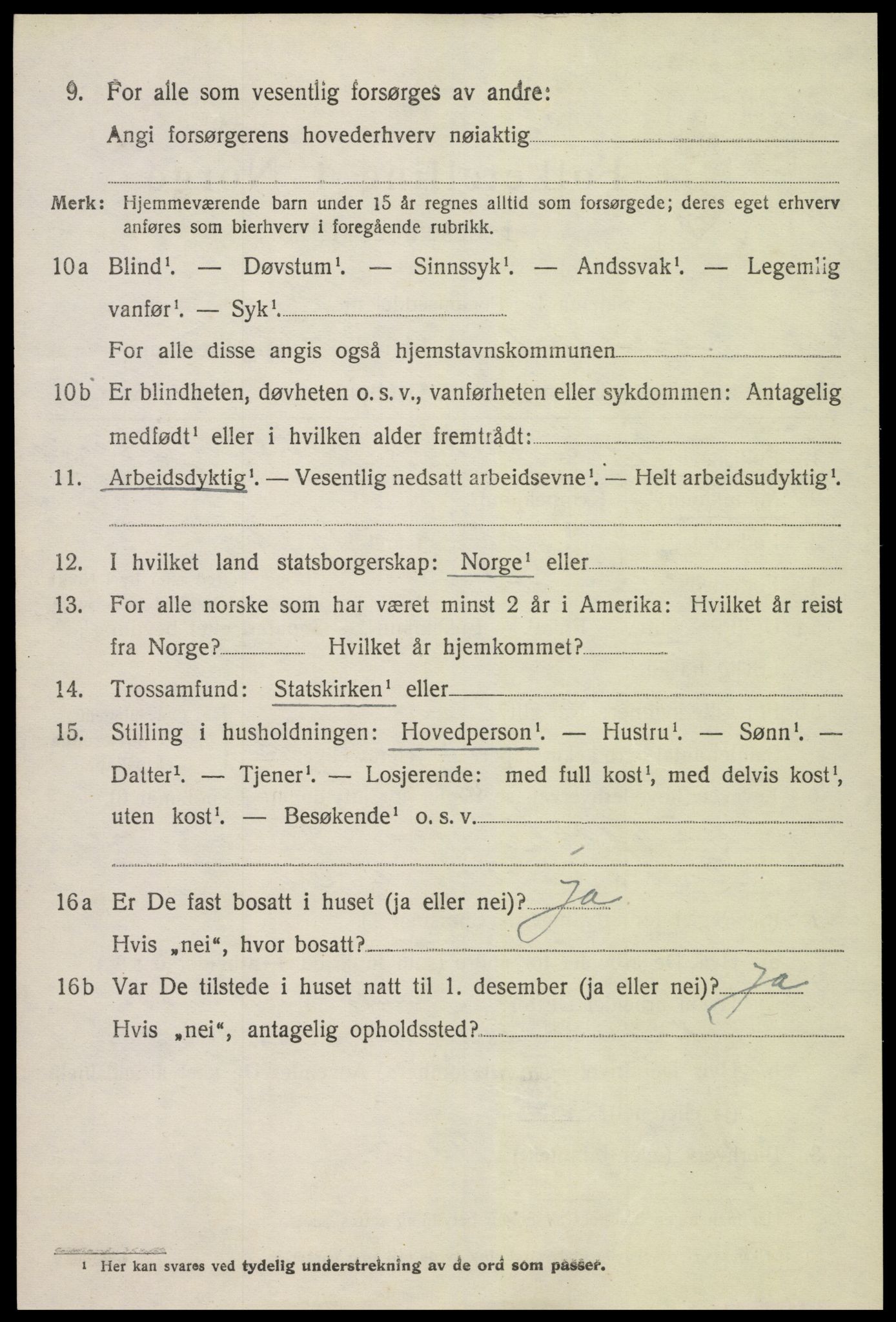 SAK, 1920 census for Øyestad, 1920, p. 4189