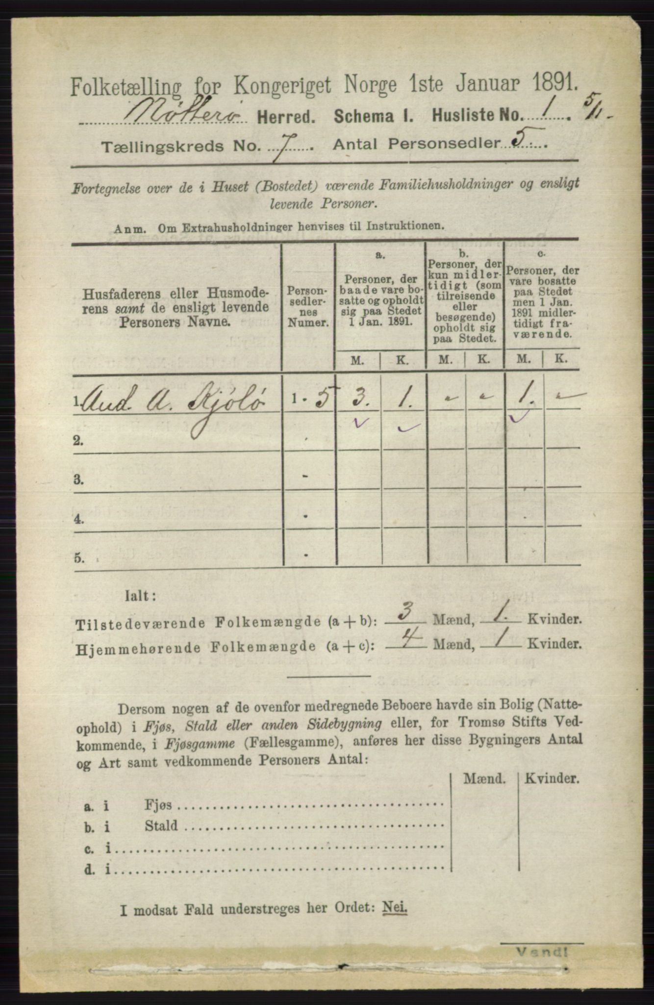 RA, 1891 census for 0722 Nøtterøy, 1891, p. 3422