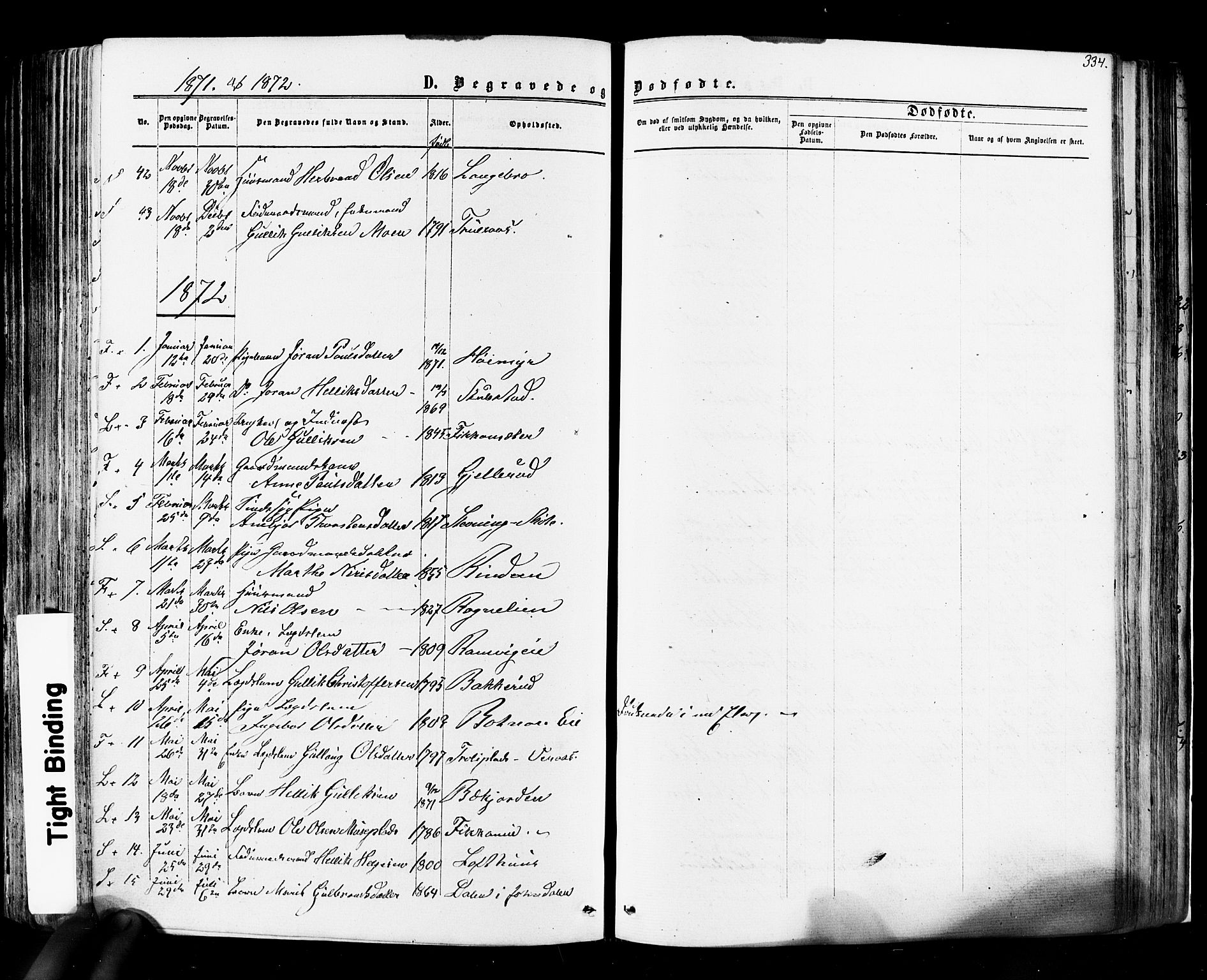 Flesberg kirkebøker, AV/SAKO-A-18/F/Fa/L0007: Parish register (official) no. I 7, 1861-1878, p. 334