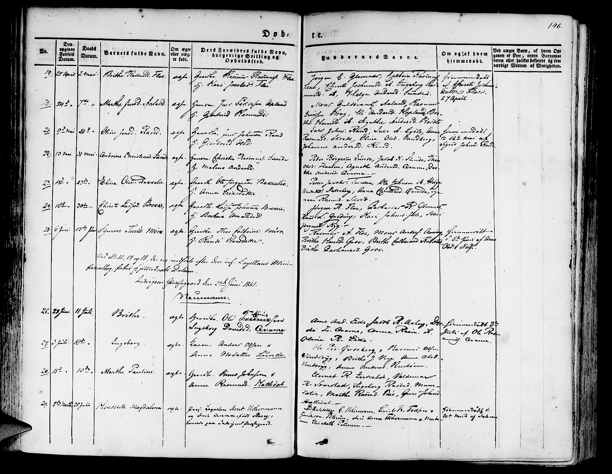 Innvik sokneprestembete, SAB/A-80501: Parish register (official) no. A 4I, 1831-1846, p. 146