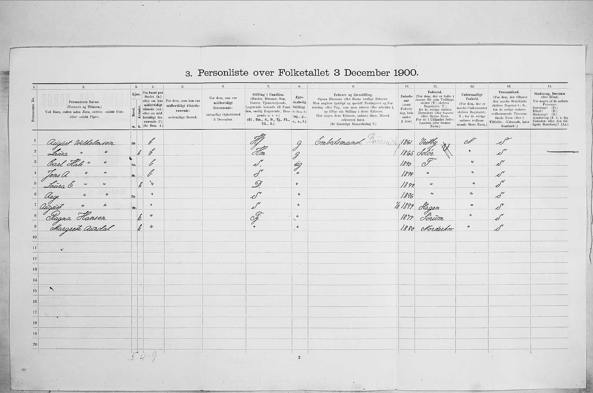 SAO, 1900 census for Kristiania, 1900, p. 61770