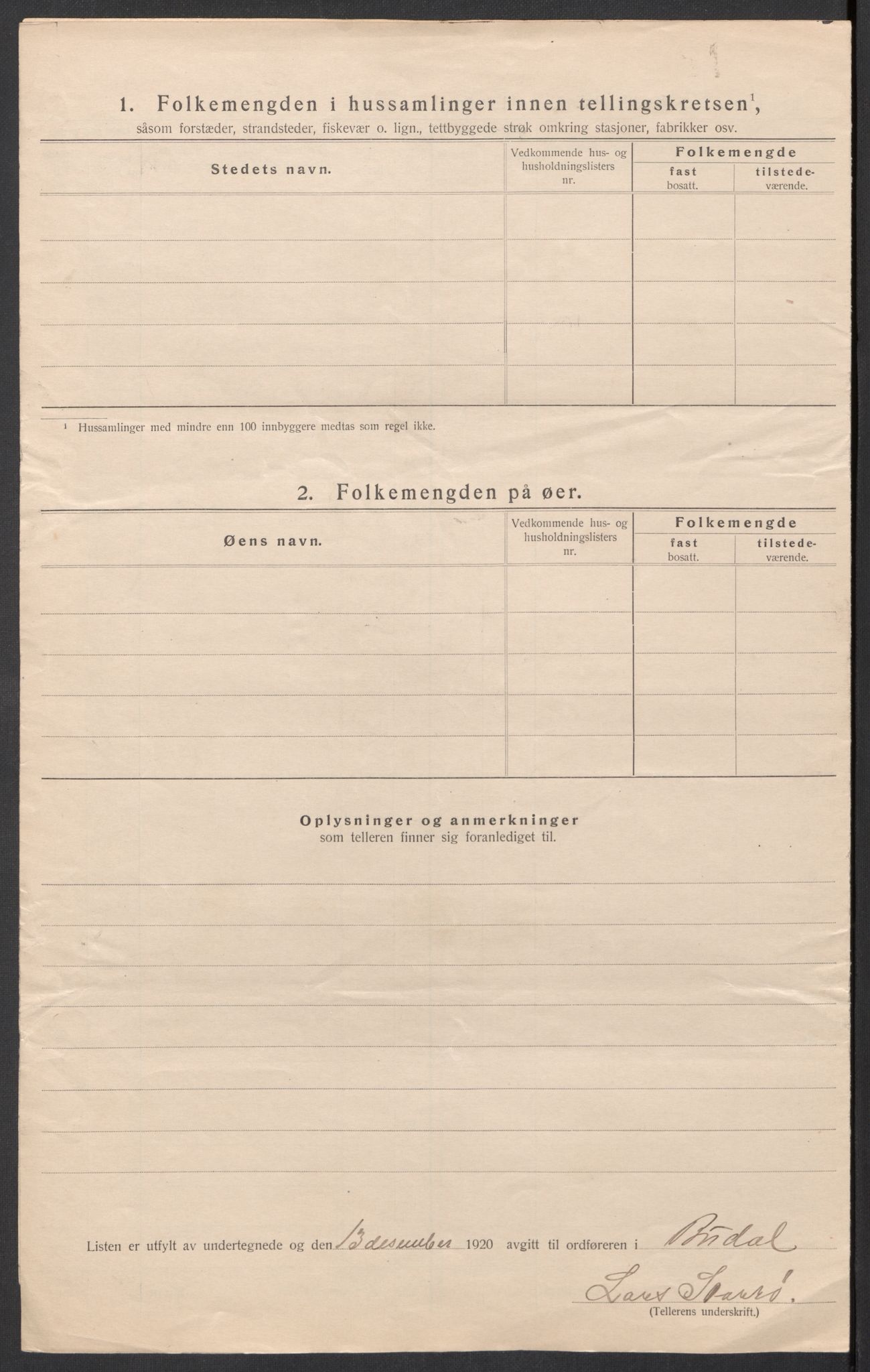 SAT, 1920 census for Budal, 1920, p. 17