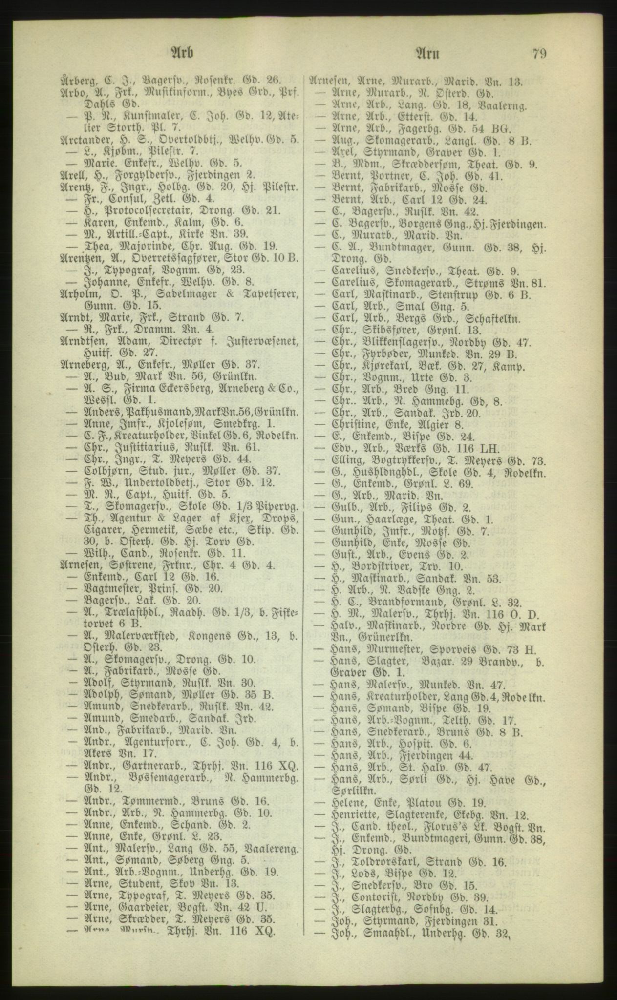 Kristiania/Oslo adressebok, PUBL/-, 1880, p. 79