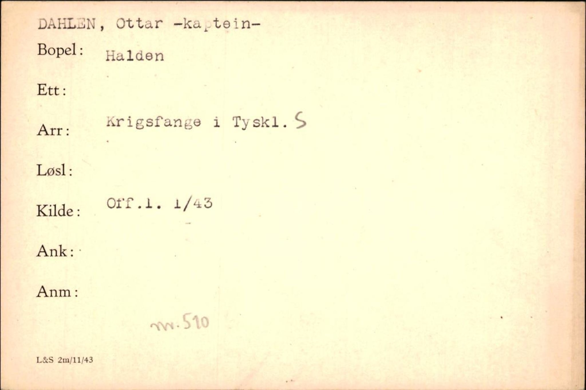 Forsvaret, Forsvarets krigshistoriske avdeling, AV/RA-RAFA-2017/Y/Yf/L0200: II-C-11-2102  -  Norske krigsfanger i Tyskland, 1940-1945, p. 181